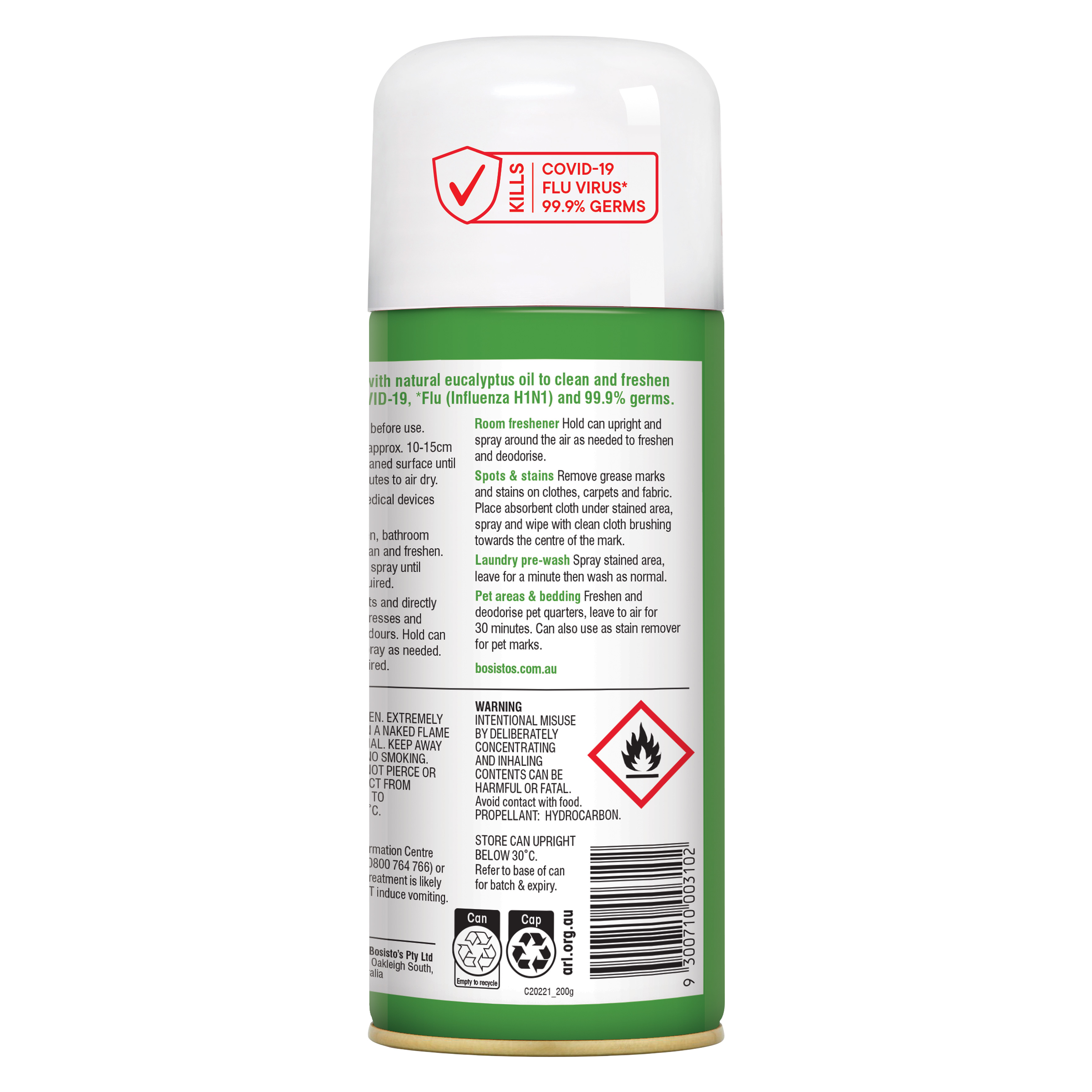 BOSISTOS EUCALYPTUS SPRAY 200G - Image 3