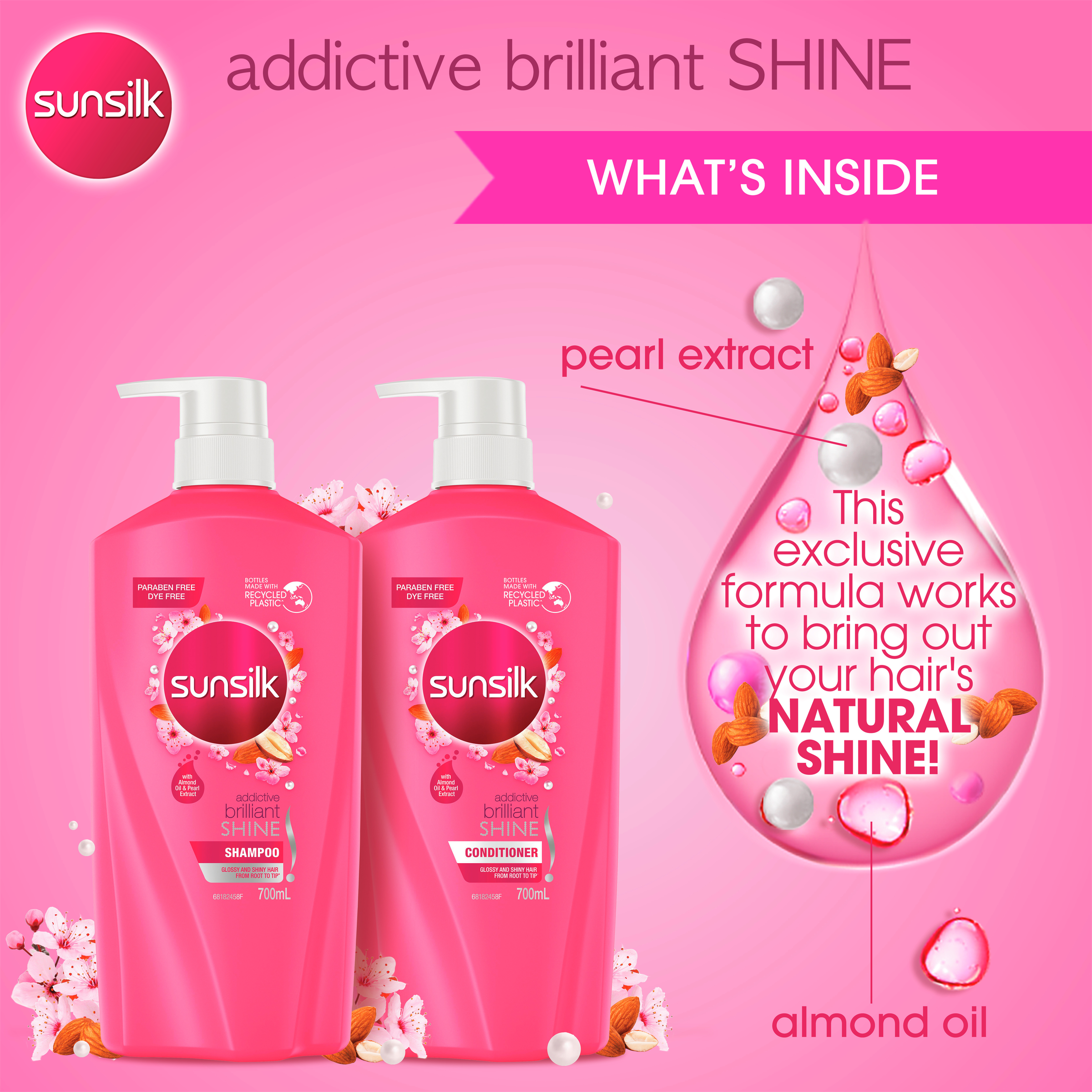 SUNSILK CONDITIONER ADDICTIVE BRILLIANT SHINE 700ML - Image 7