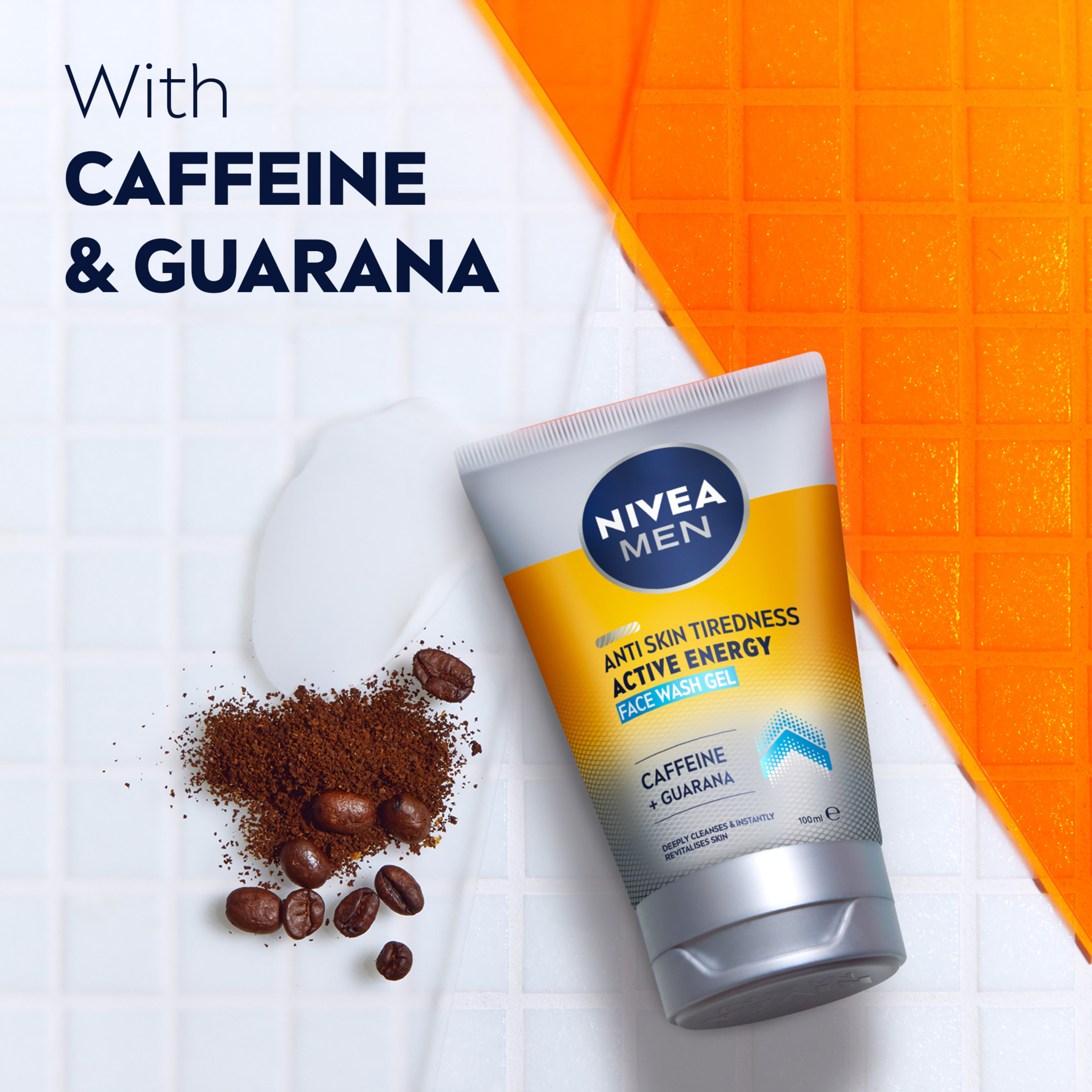 NIVEA MEN ACTIVE ENERGY FACE WASH 100ML - Image 6