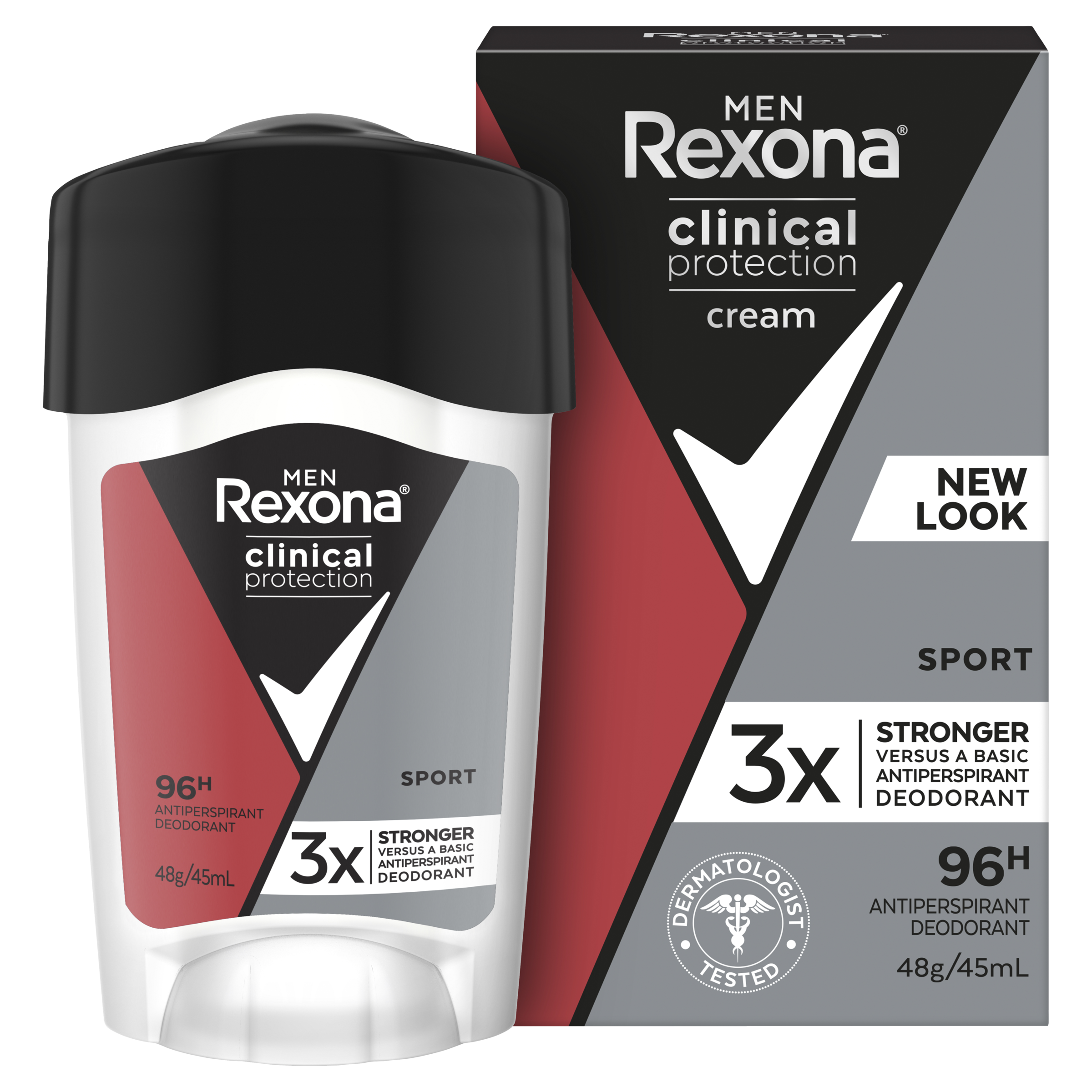 REXONA MEN CLINICAL ANTIPERSPIRANT CREAM SPORT 96HR 45ML