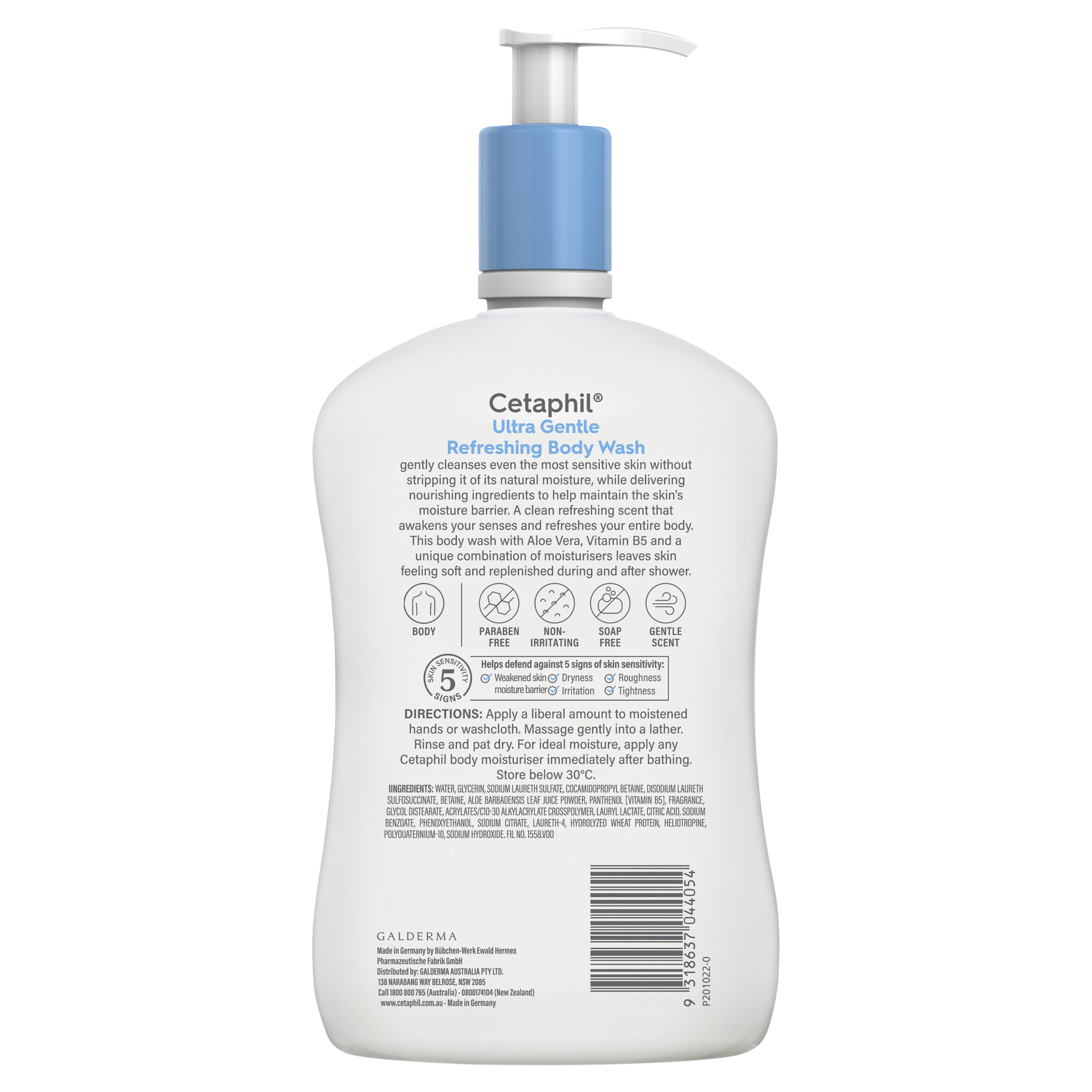CETAPHIL ULTRA GENTLE REFRESHING BODY WASH 1 LITRE - Image 2
