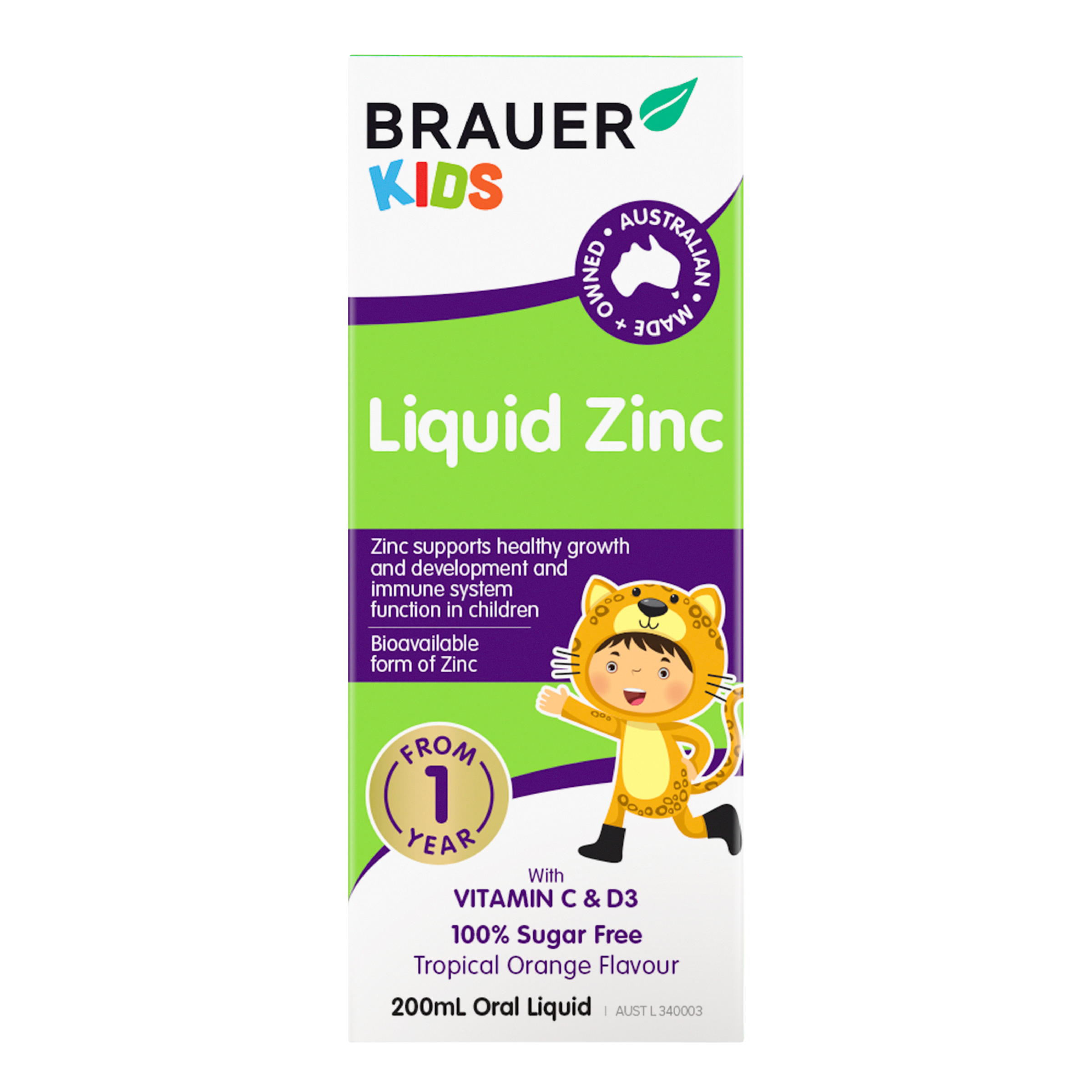 BRAUER BABY & KIDS ZINC LIQUID  200ML - Image 5