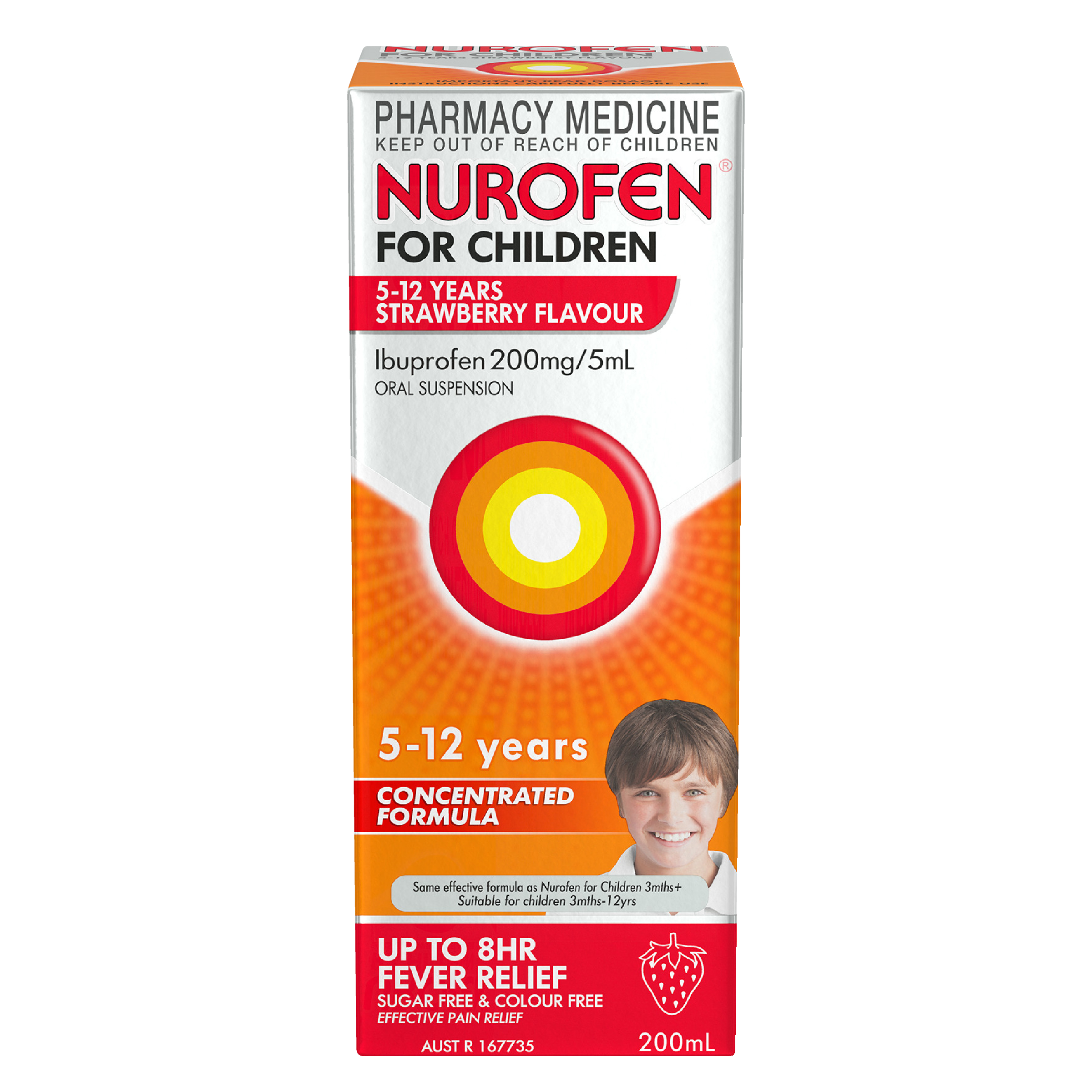 NUROFEN FOR CHILDREN 5 YEARS - 12 YEARS STRAWBERRY 200ML - Image 2