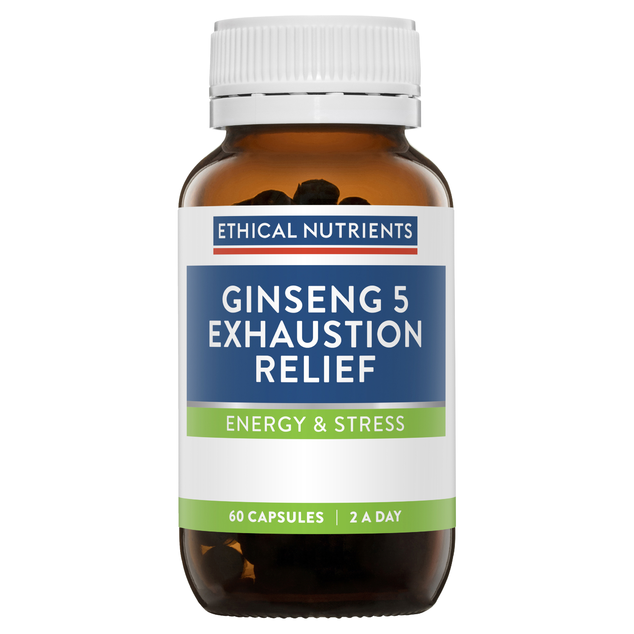 ETHICAL NUTRIENTS GINSENG 5 EXHAUSTION RELIEF 60 CAPSULES - Image 5