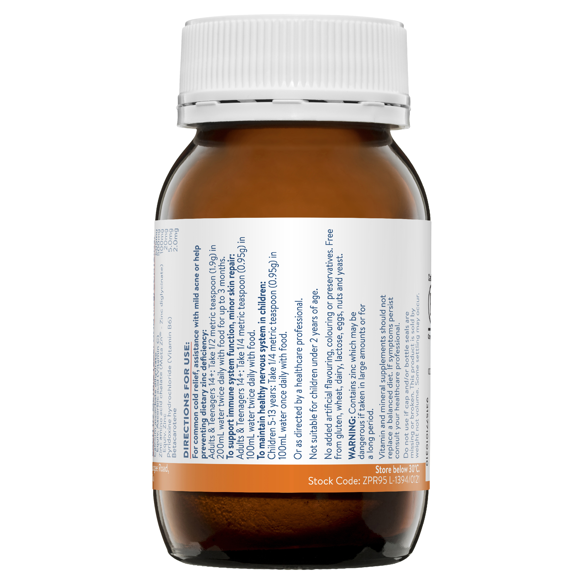 ETHICAL NUTRIENTS MEGA ZINC 40MG VITAMIN C ORANGE POWDER - Image 4