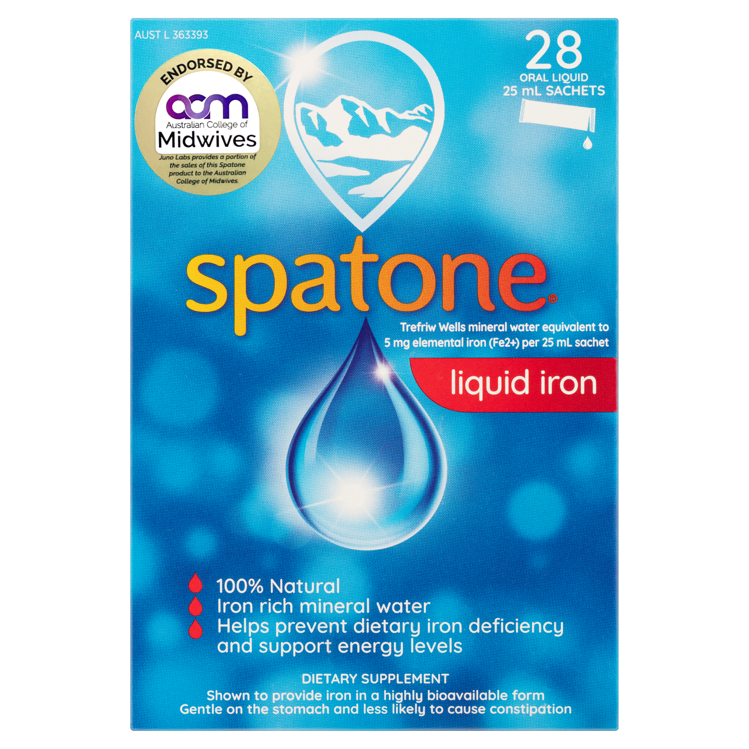 SPATONE DAILY IRON SHOTS SACHETS 28 PACK - Image 2