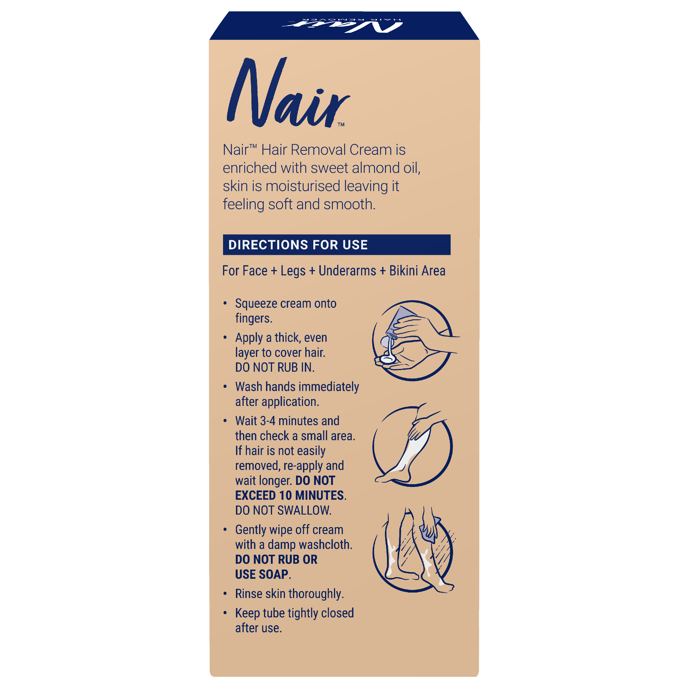 NAIR SENSITIVE HAIR REMOVAL CREAM 75G - Image 2