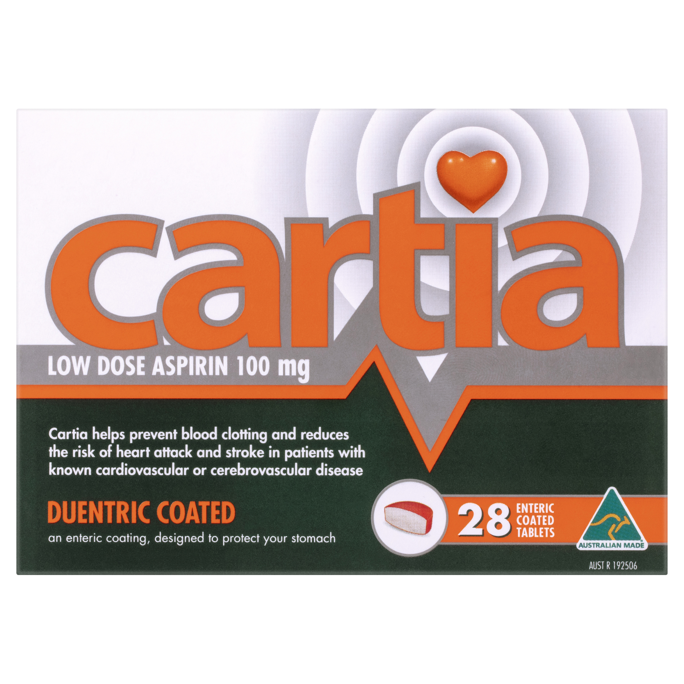 CARTIA ASPIRIN 100MG 28 TABLET - Image 2