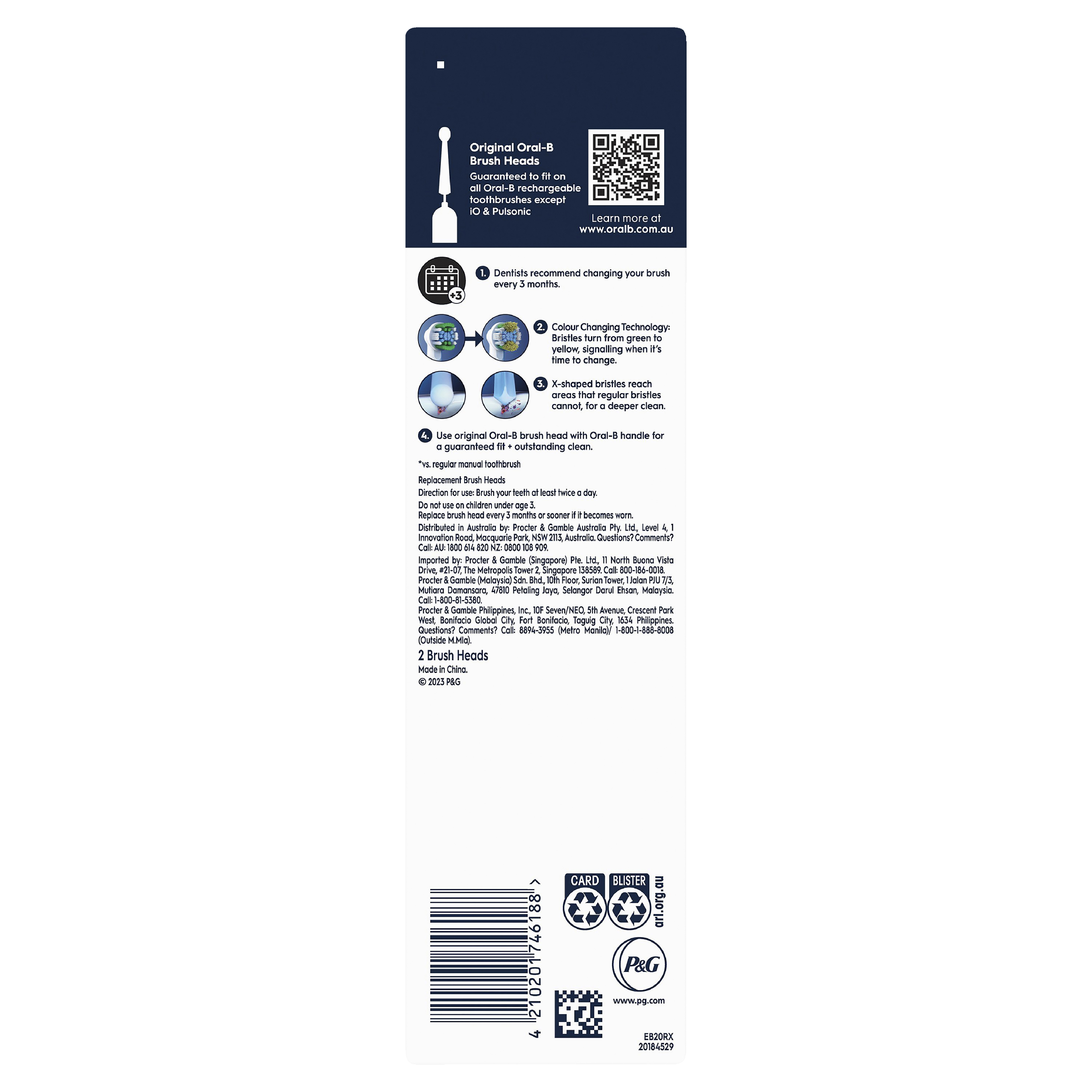 ORAL-B POWER BRUSH HEADS PRECISION CLEAN 2 PACK - Image 4