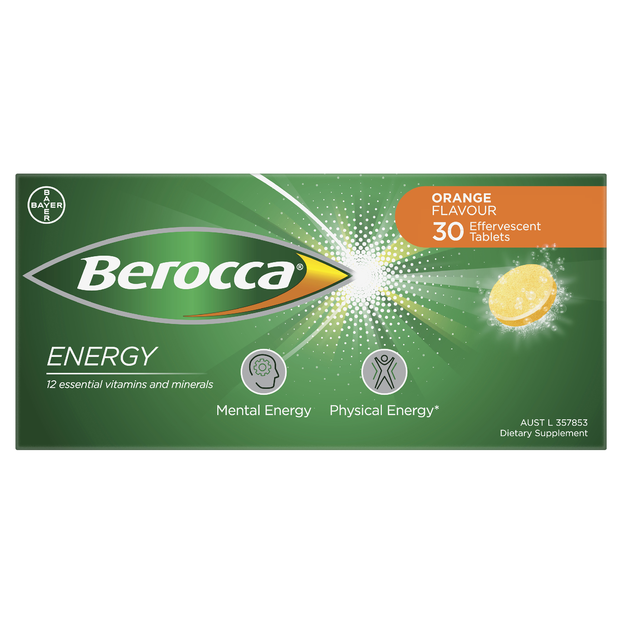 BEROCCA ORANGE 30 EFFERVESCENT TABLETS - Image 2