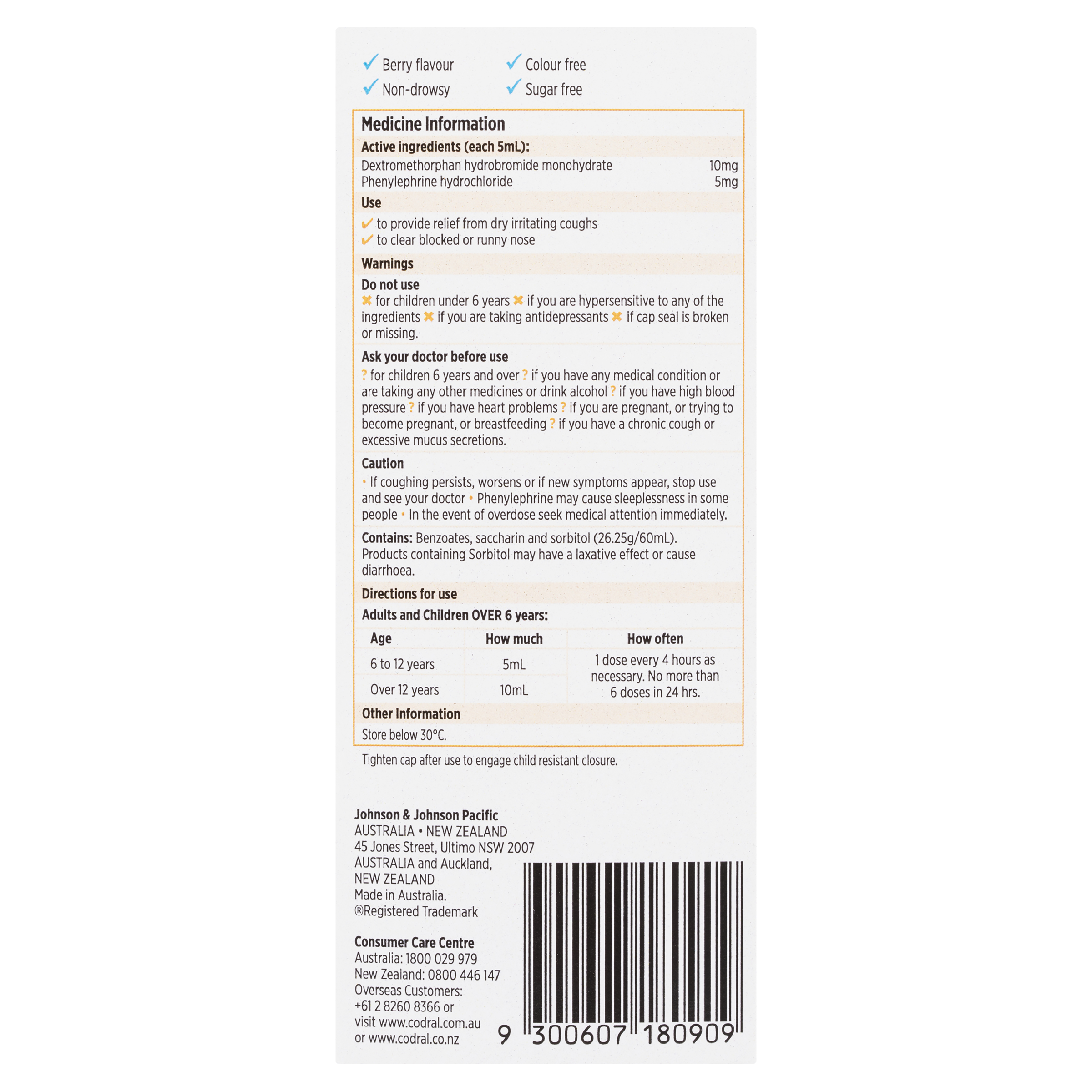 CODRAL DRY COUGH & COLD LIQUID 200ML - Image 4