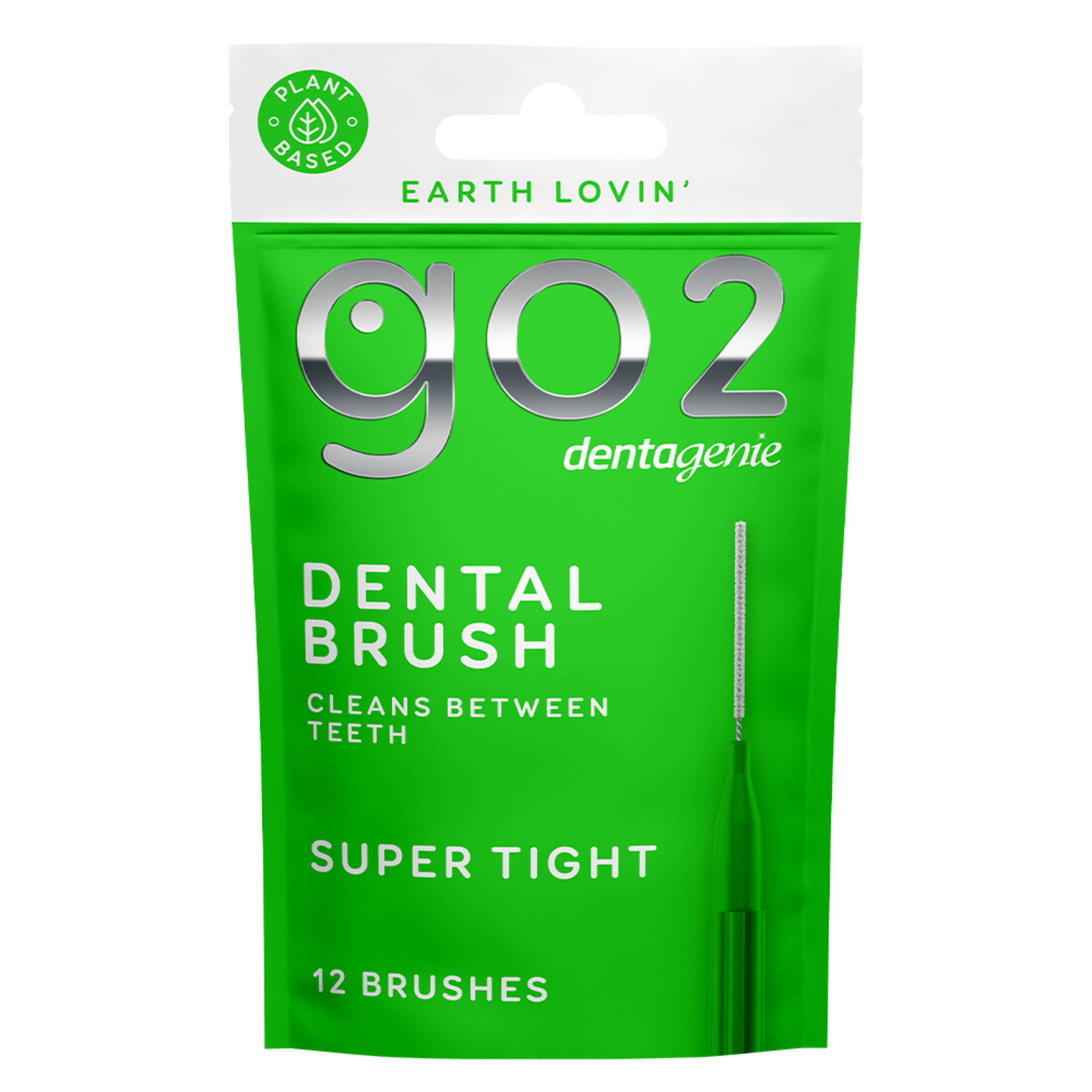 GO2 DENTAGENIE DENTAL BRUSHES FINE SIZE 0 GREEN 12 PACK