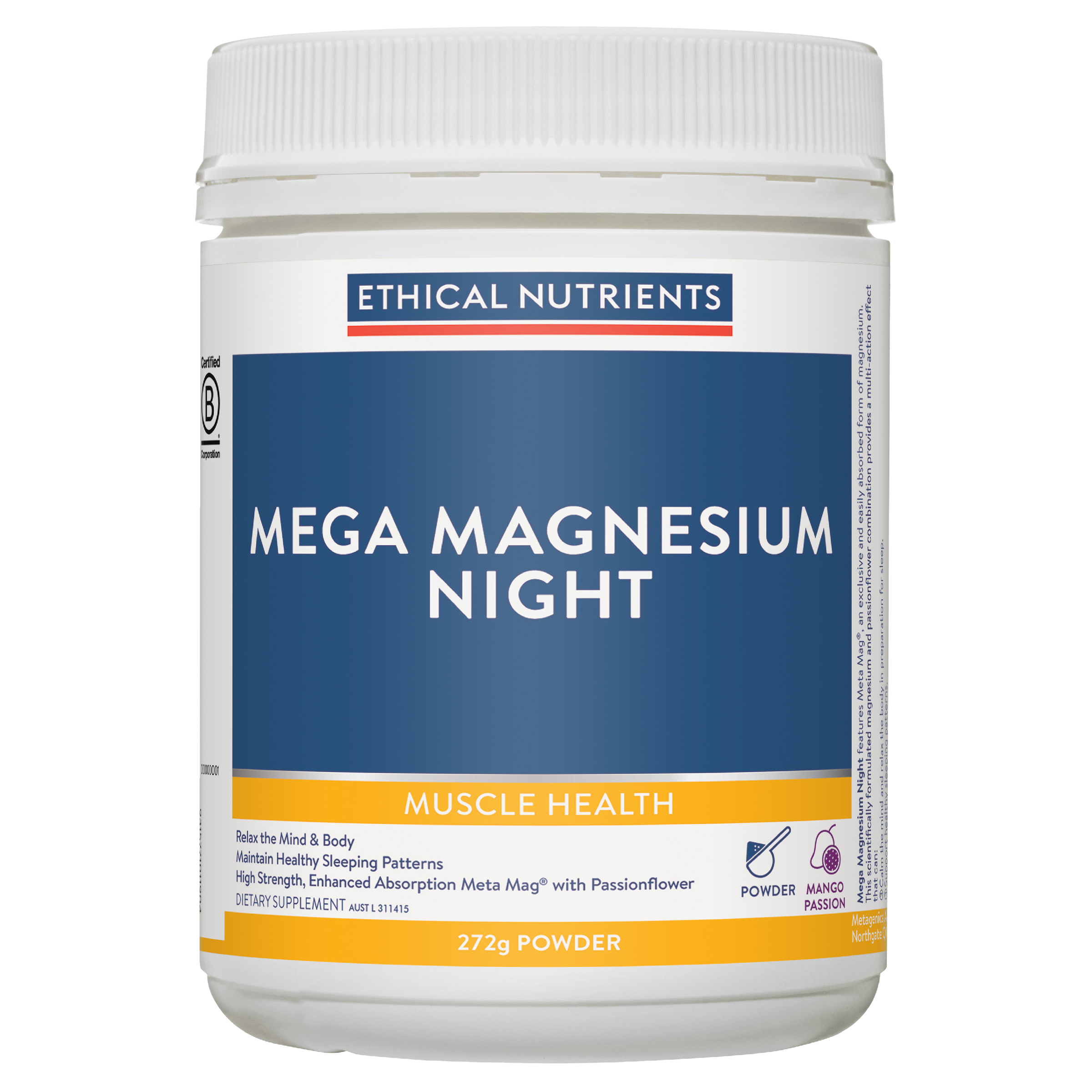 ETHICAL NUTRIENTS MEGA MAGNESIUM NIGHT 50 TABLETS