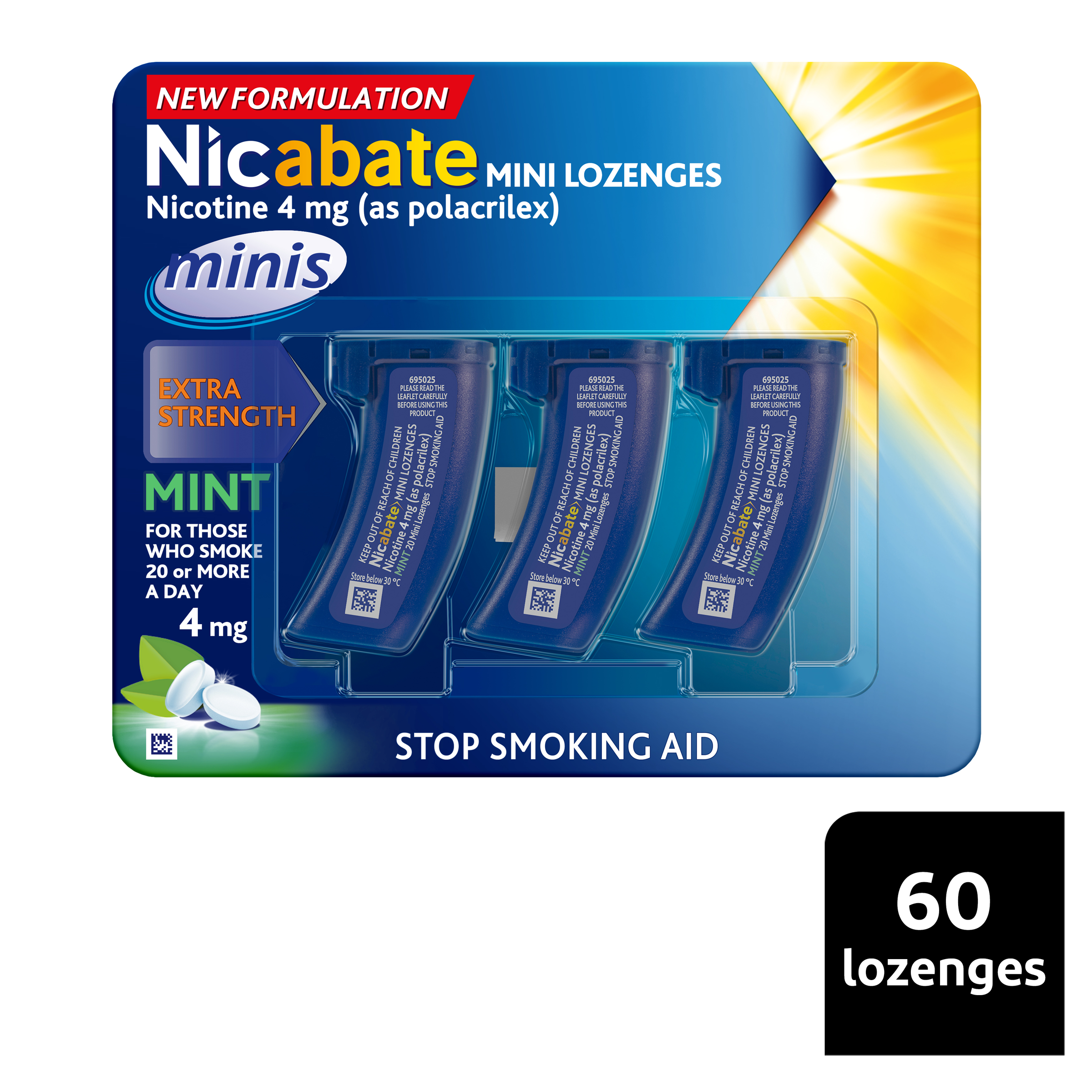 NICABATE MINIS 4MG LOZENGES 60 PACK - Image 7