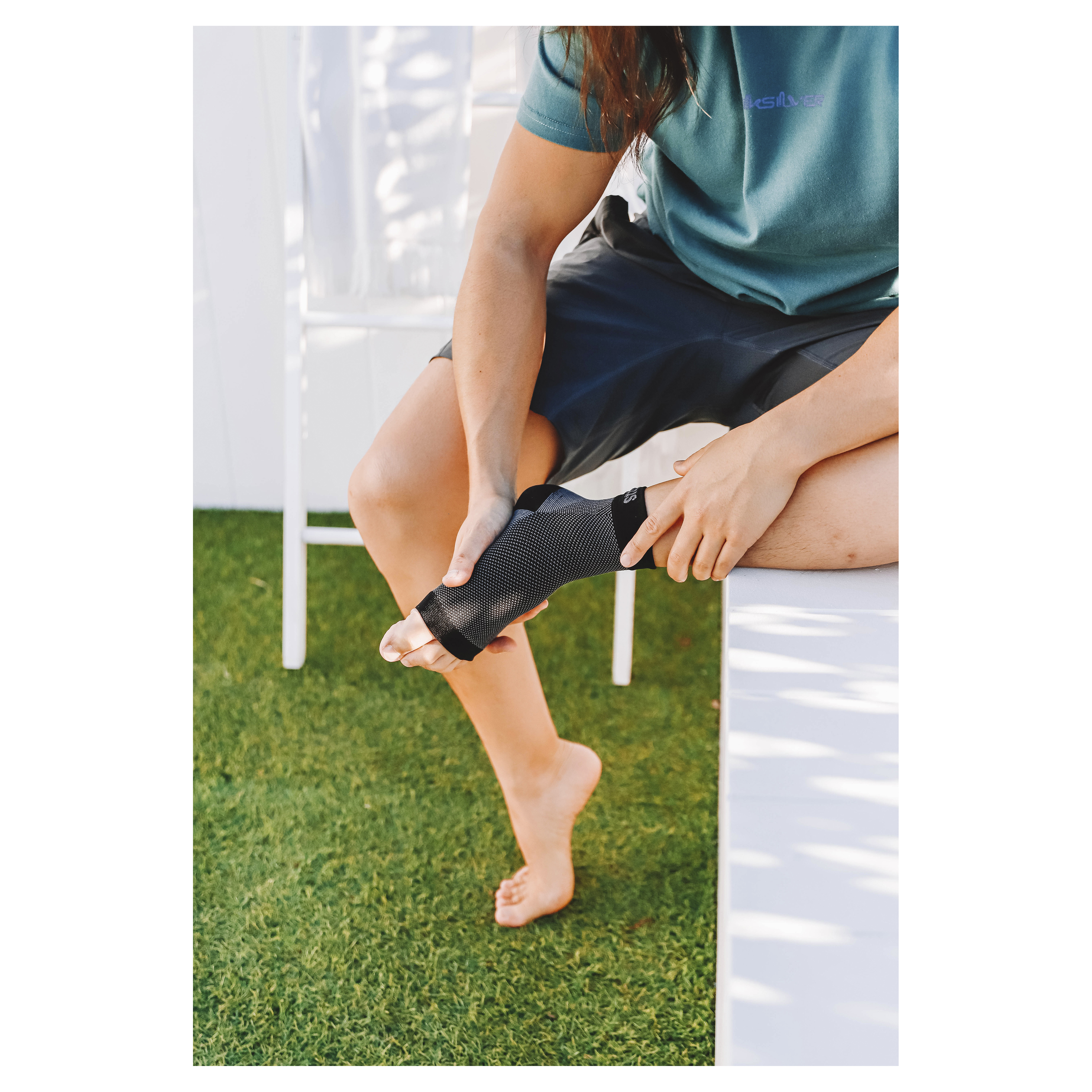 SYNXPLUS FOOT & ANKLE SLEEVE BEIGE MEDIUM - Image 5