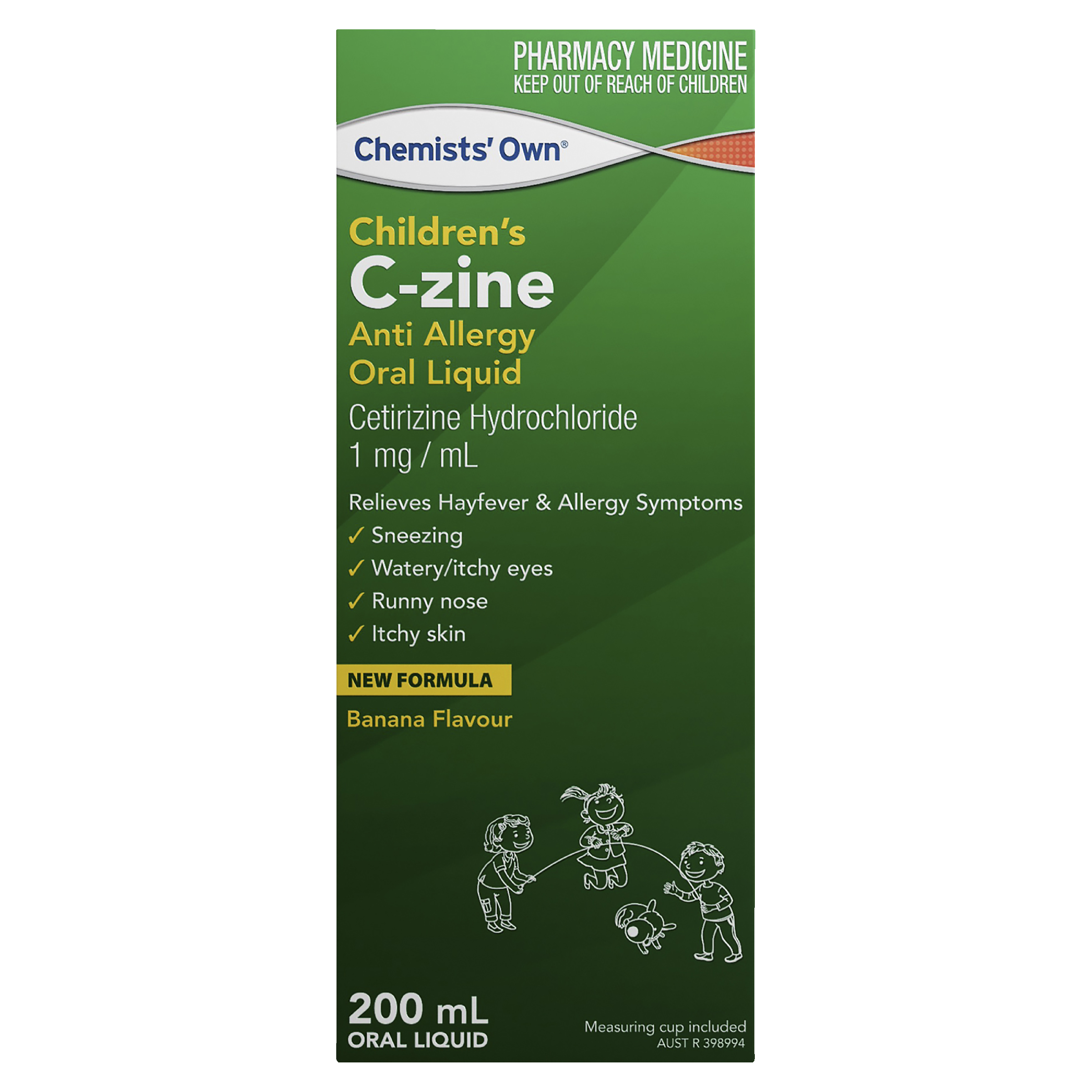 CHEMISTS OWN CHILD C-ZINE ALLERGY & HAYFEVER LIQUID  200ML - Image 2