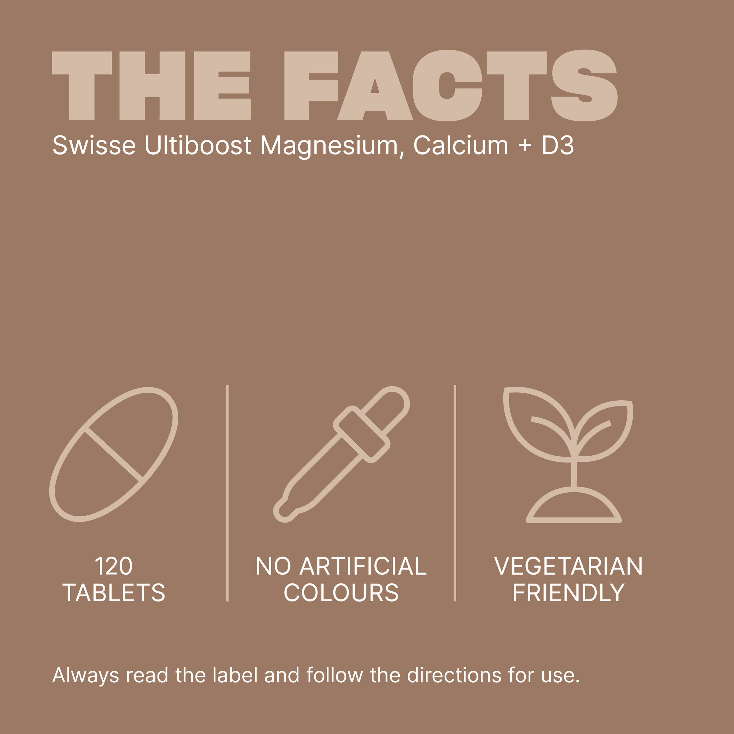 SWISSE ULTIBOOST MAGNESIUM+CALCIUM+ VITAMIN D 120 TABLETS - Image 6