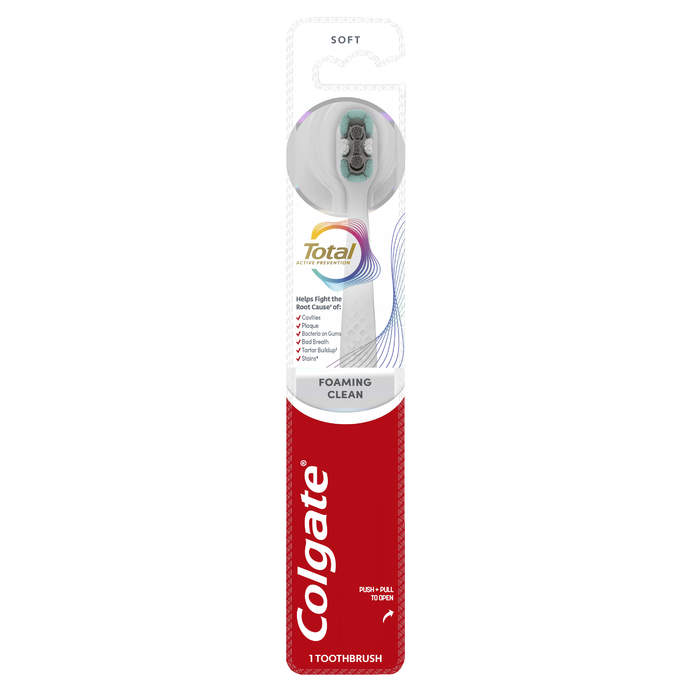 COLGATE TOOTHBRUSH TOTAL FOAMING CLEAN SOFT 1 PACK
