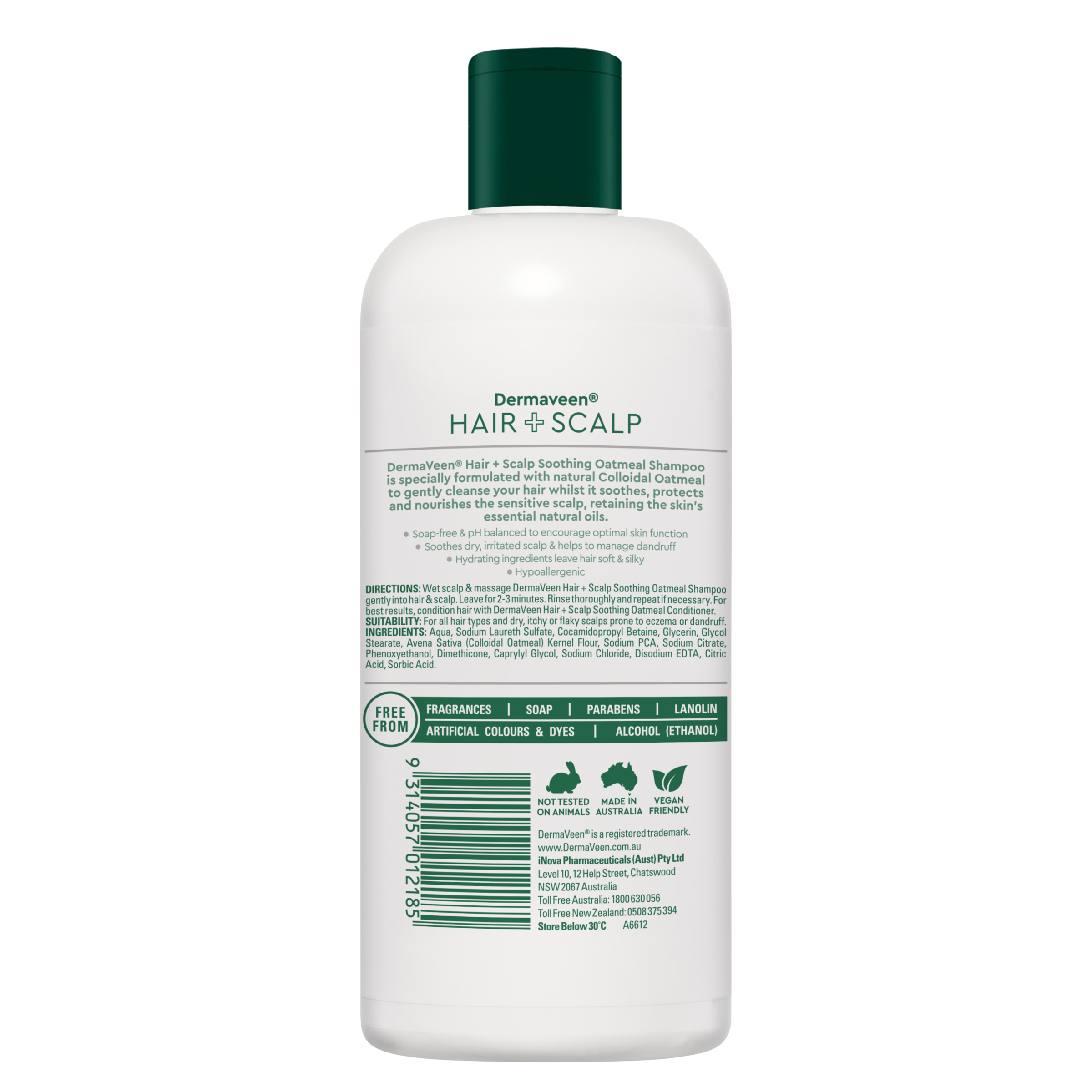 DERMAVEEN OATMEAL SHAMPOO 250ML - Image 2