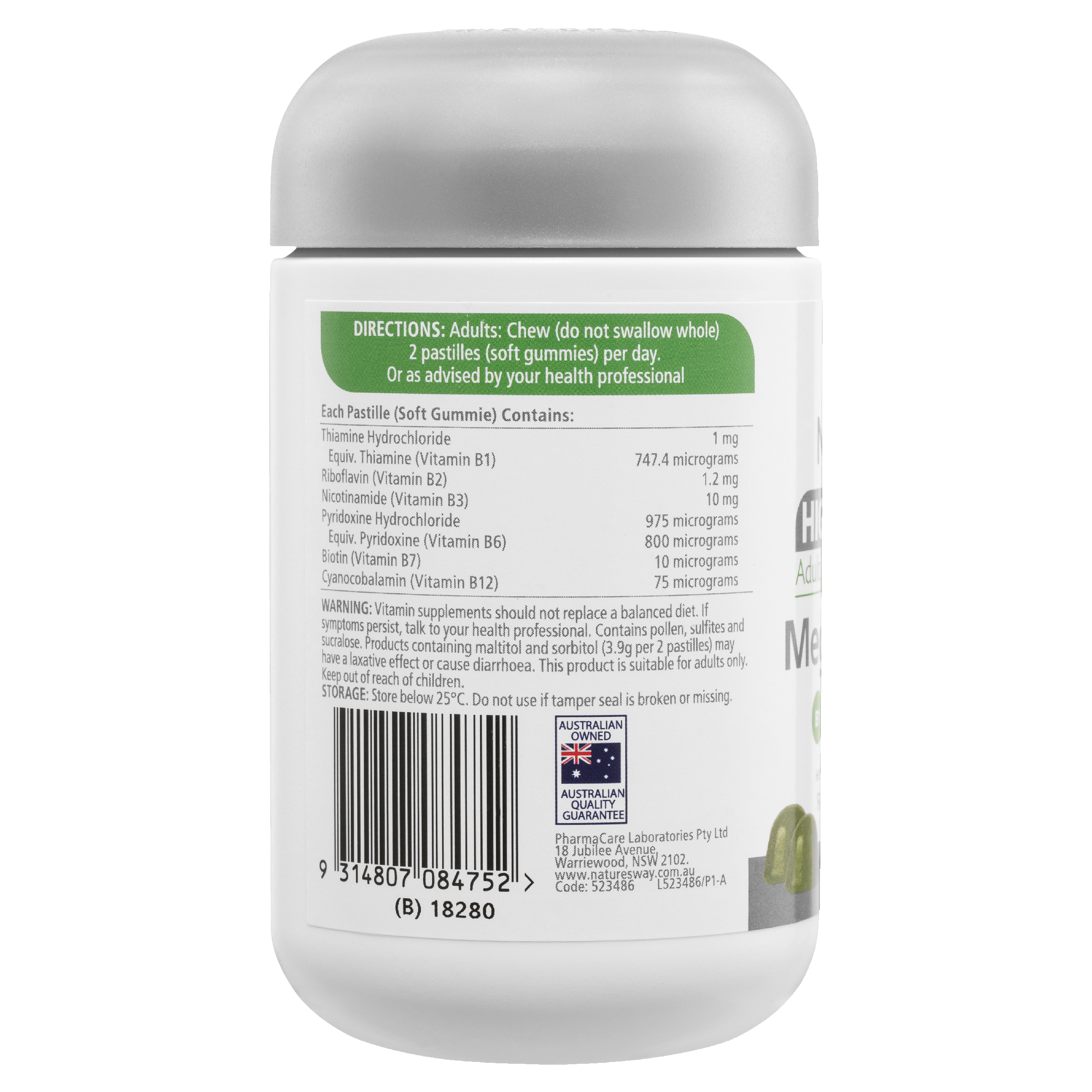 NATURES WAY ADULT VITA GUMMIES MEGA B COMPLEX 50 - Image 2