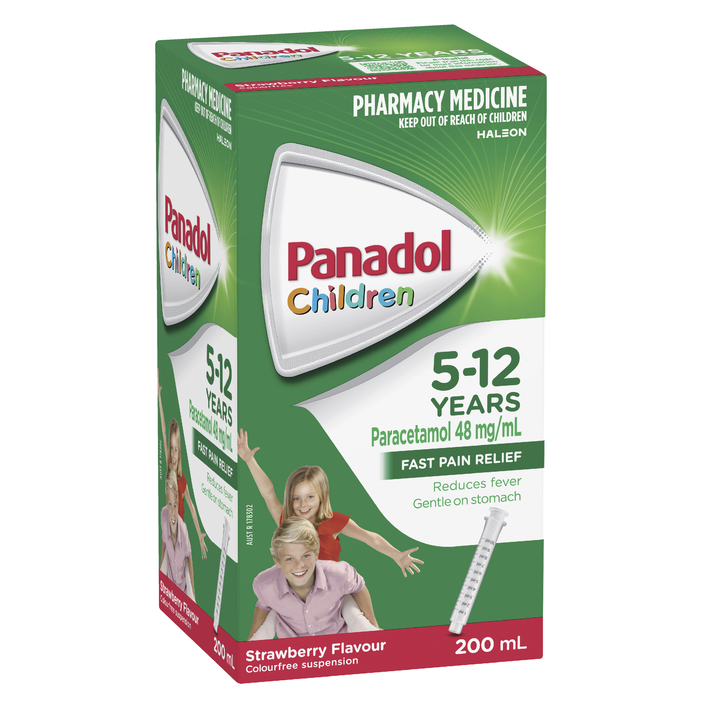 PANADOL CHILDREN 5 YEAR - 12 YEARS STRAWBERRY SUSPENSION 200ML
