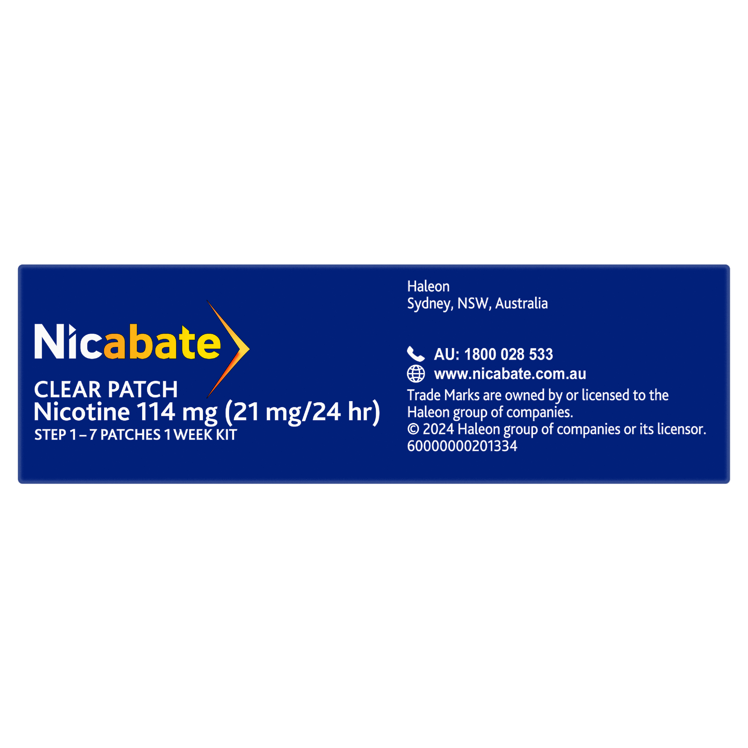 NICABATE STEP 1 21MG CLEAR PATCH 7 PACK - Image 3