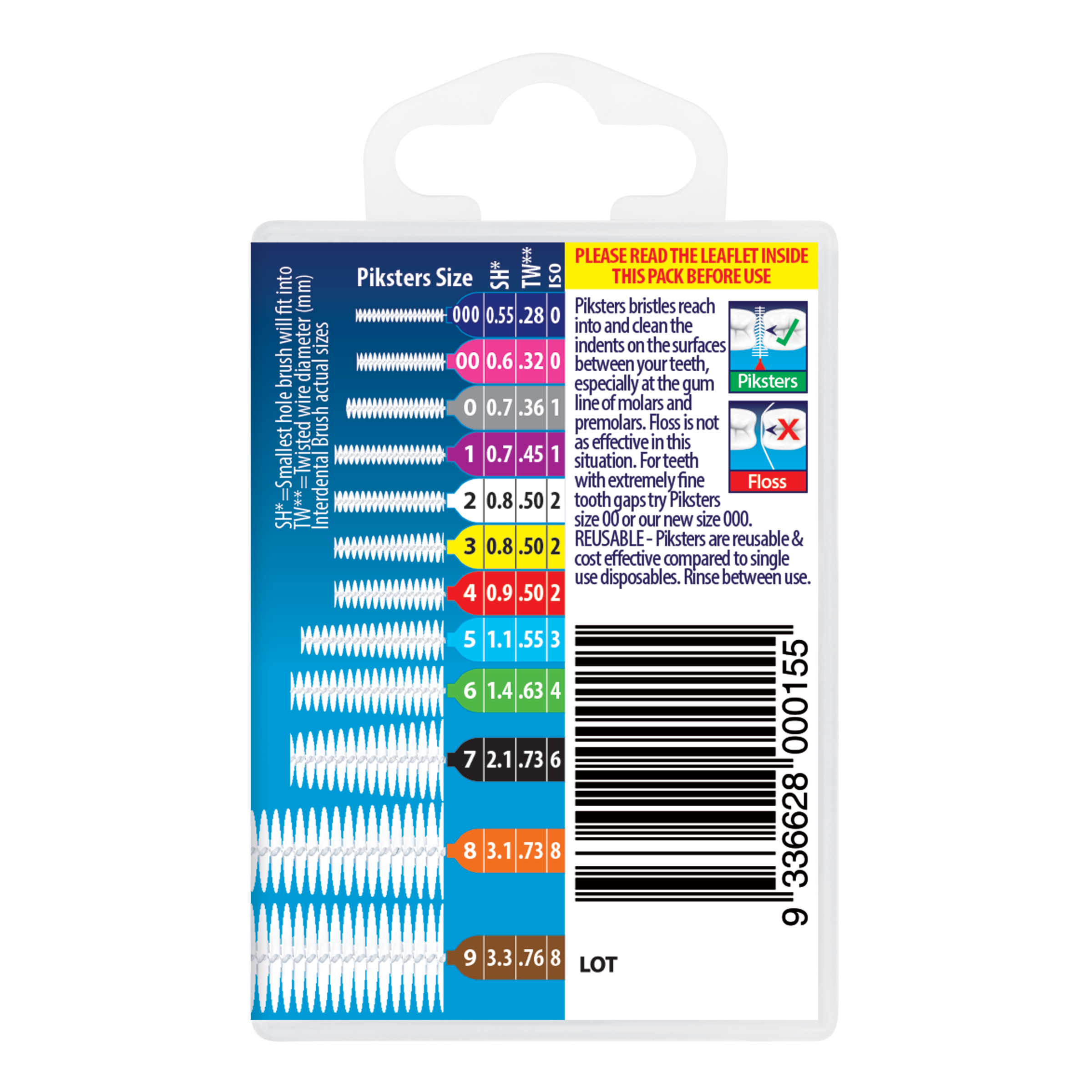 PIKSTERS INTERDENTAL BRUSH SIZE 5 BLUE 40 PACK - Image 4