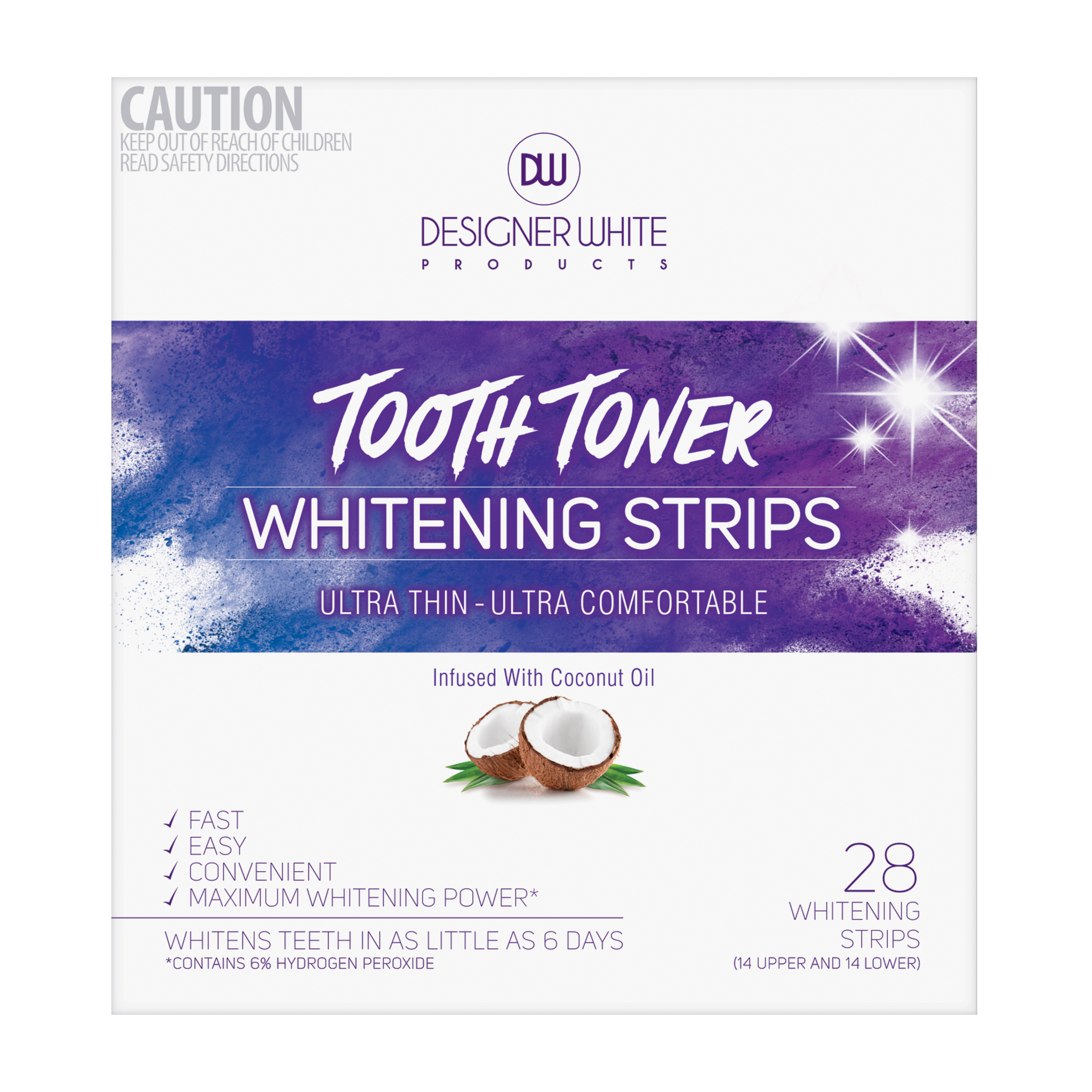 DESIGNER WHITE TOOTH TONER WHITENING STRIPS 28 PACK - Image 2