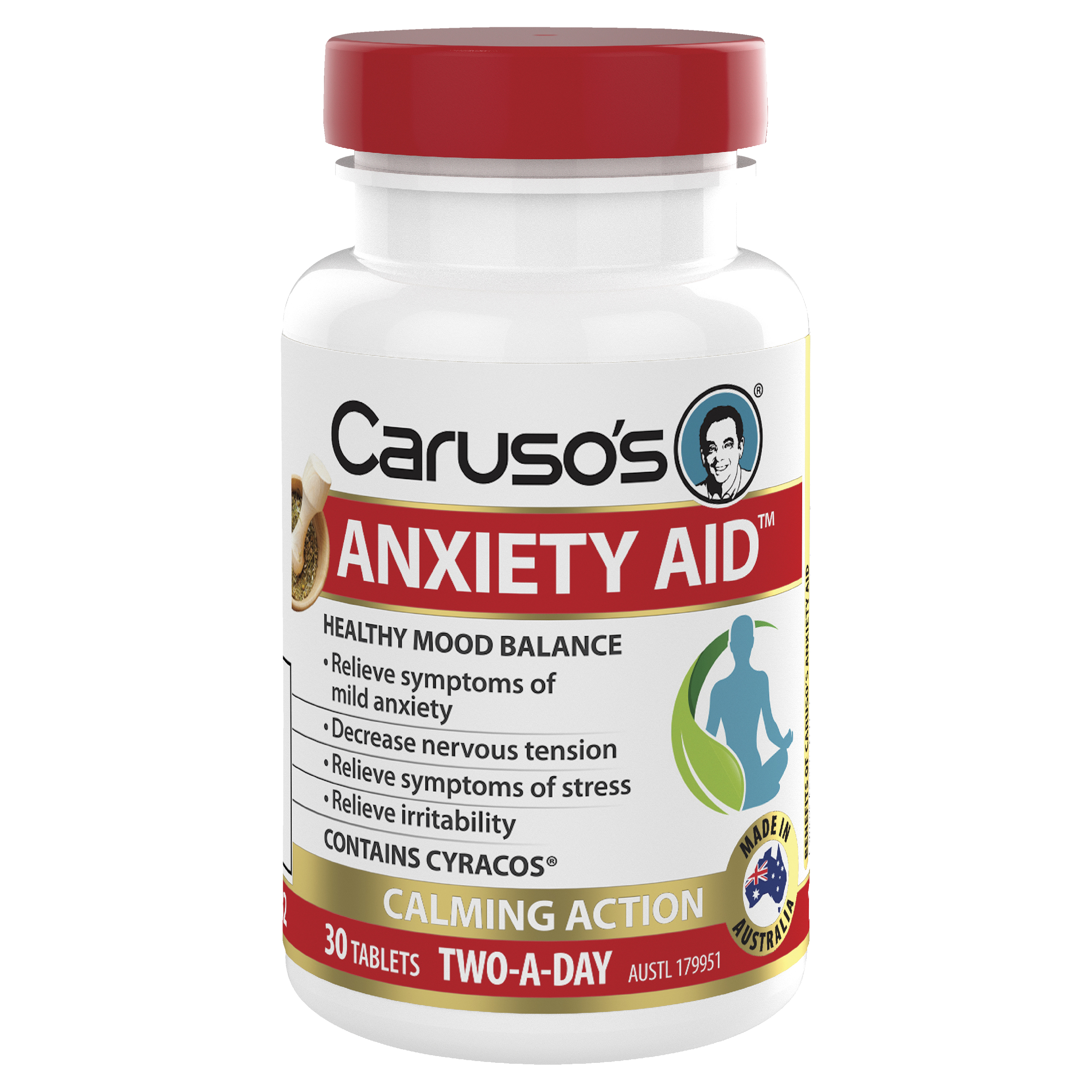 CARUSOS ANXIETY AID 30 TABLETS