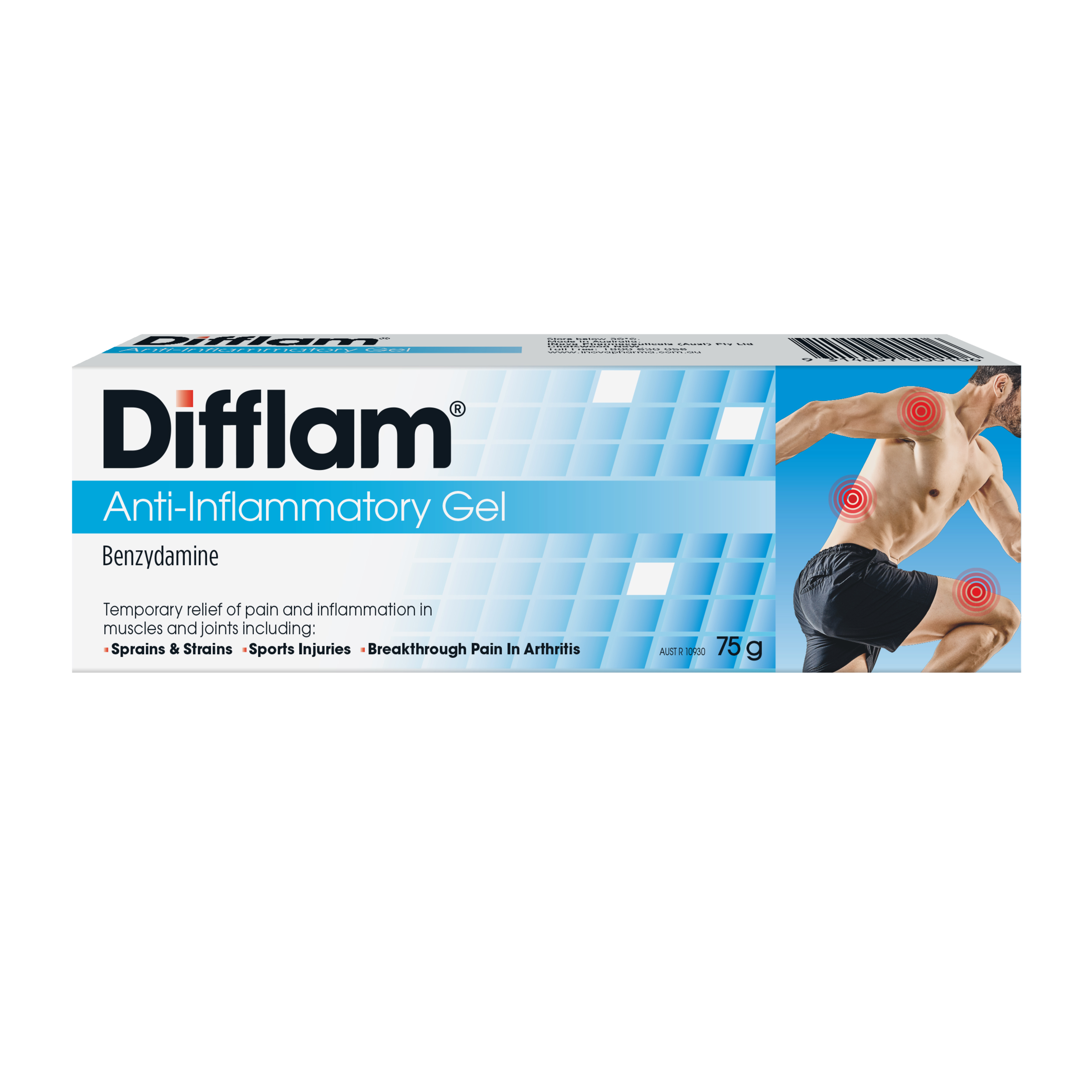 DIFFLAM ANTI INFLAMMATORY 3% GEL 75G