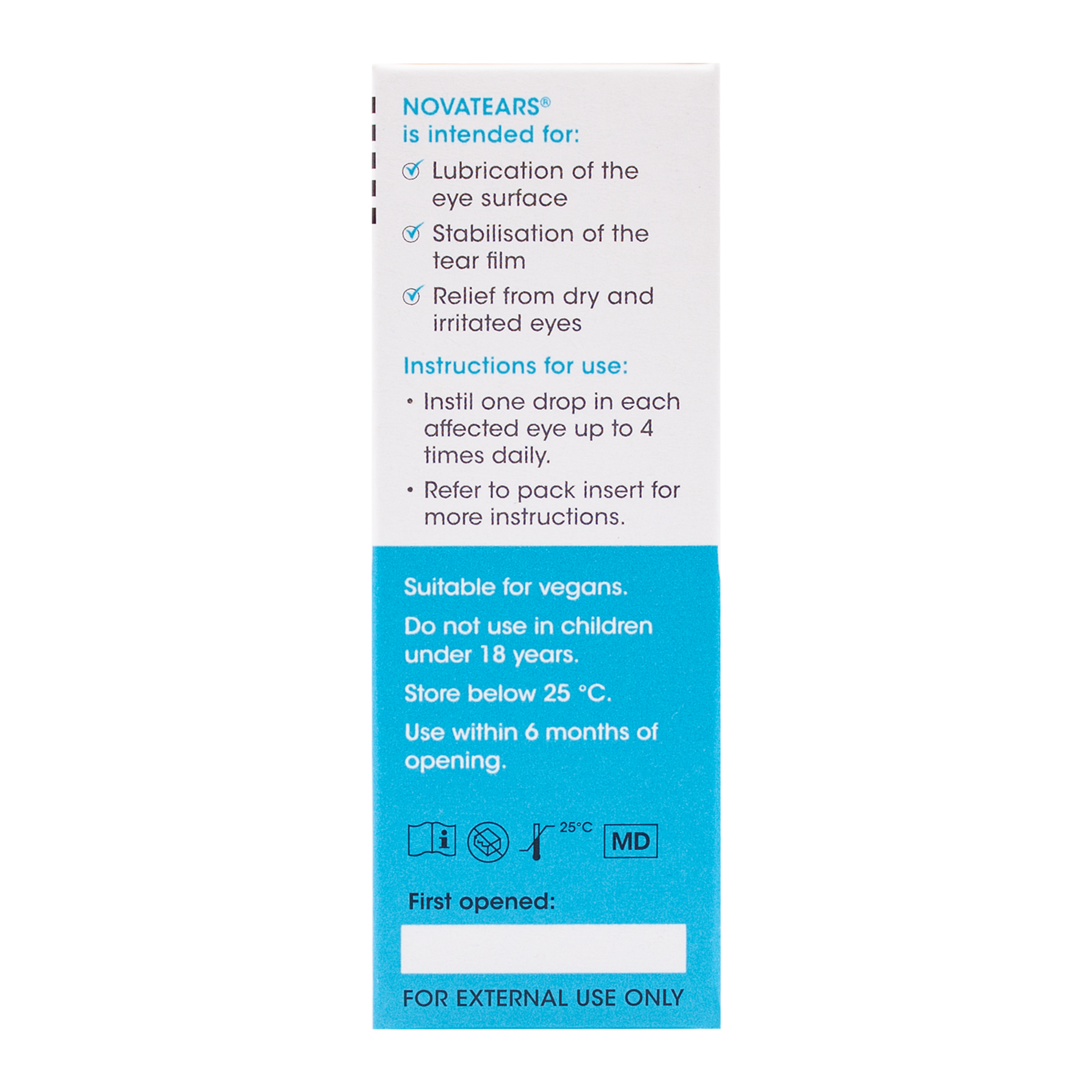 NOVA TEARS LUBRICANT EYE DROPS 3ML - Image 3