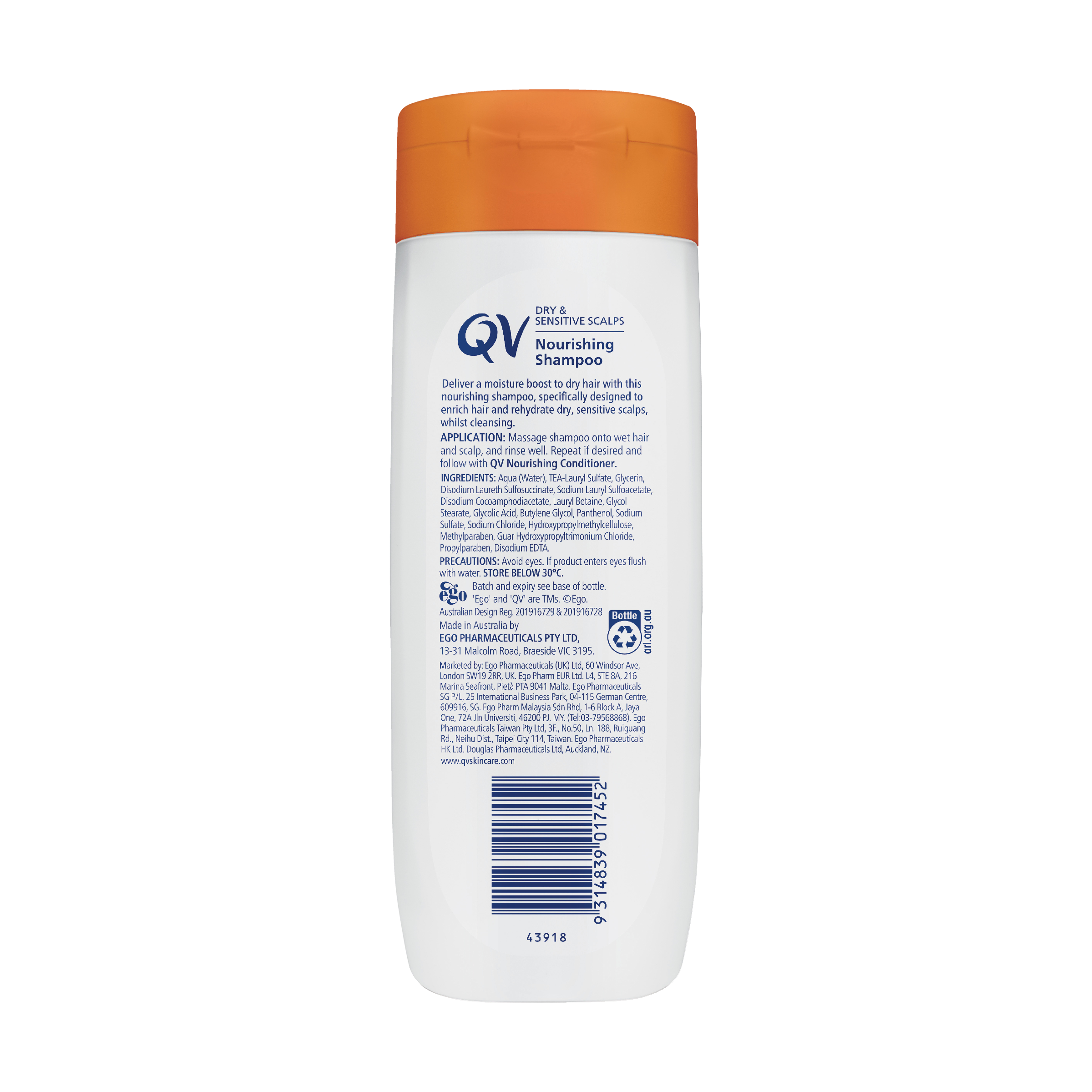 EGO QV NOURISHING SHAMPOO 250G - Image 2