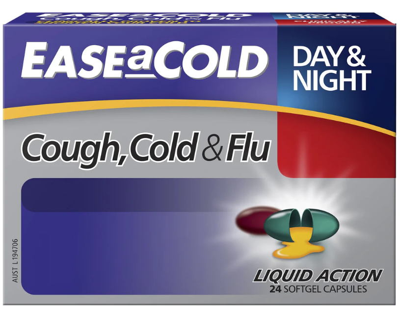 EASE A COLD COUGH/COLD & FLU DAY & NIGHT 24 CAPSULES