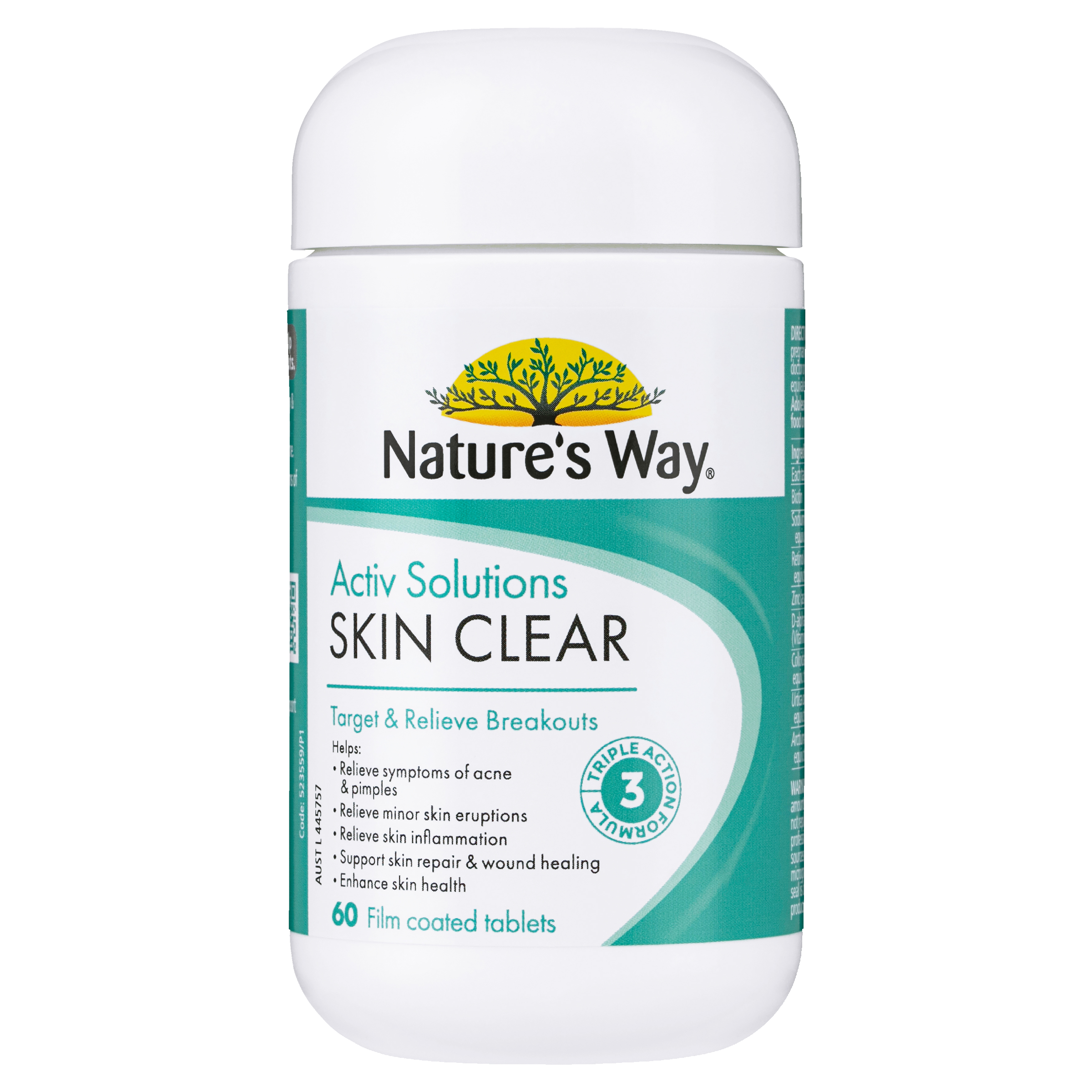 NATURES WAY ACTIVE SOLUTIONS SKIN CLEAR 60 TABLETS - Image 10