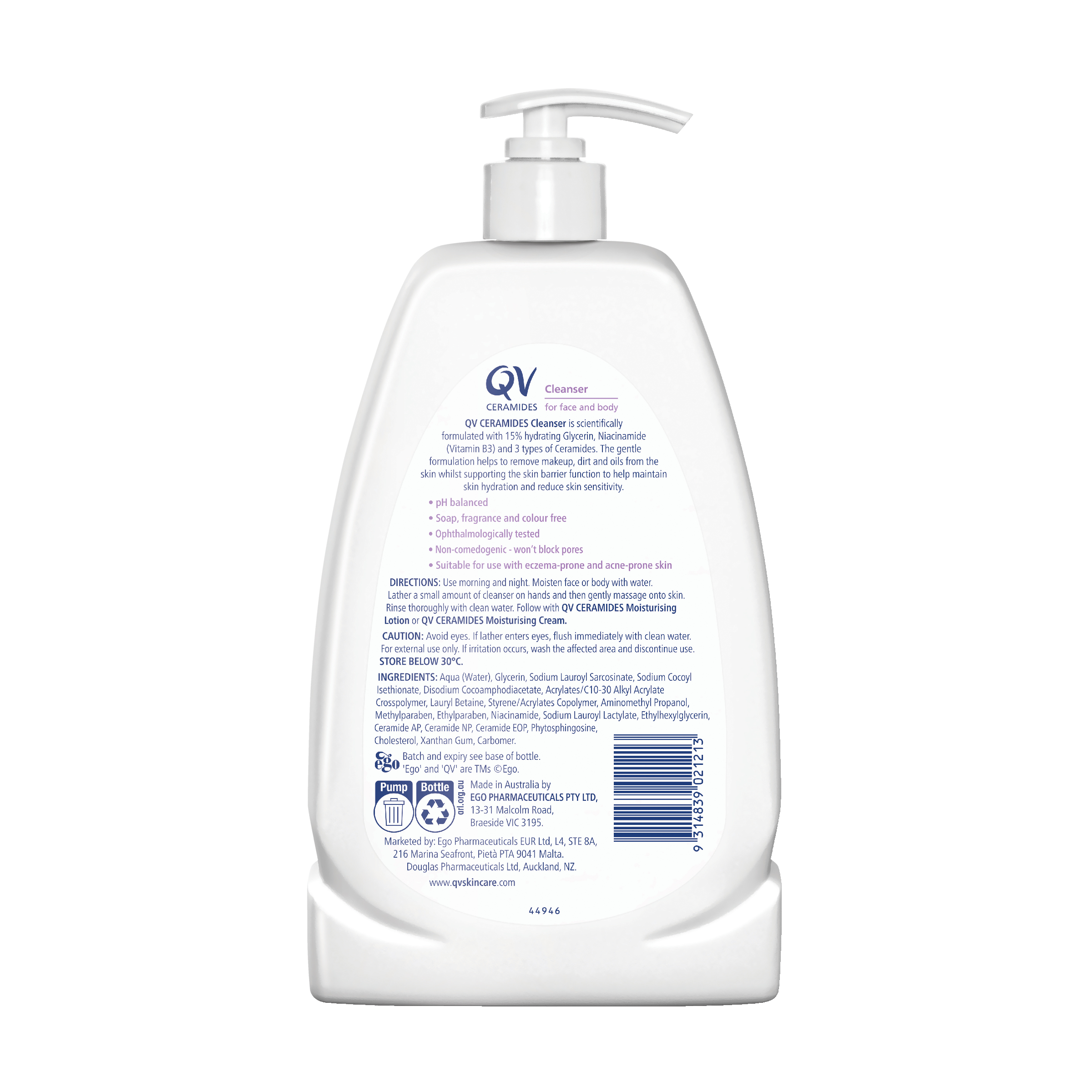 EGO QV CERAMIDES CLEANSER 1KG - Image 2