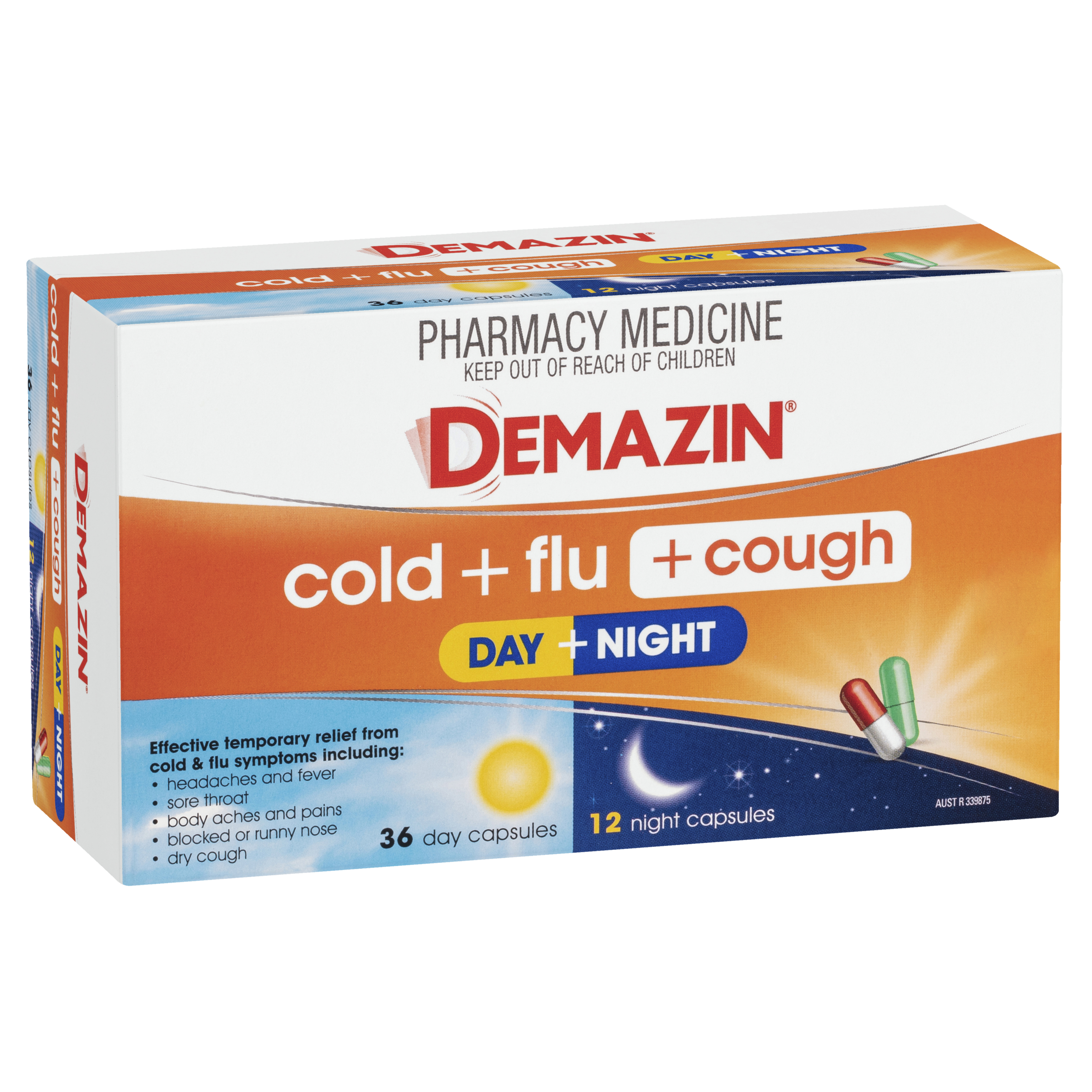 DEMAZIN DAY & NIGHT COLD & FLU + COUGH PE 48 CAPSULES