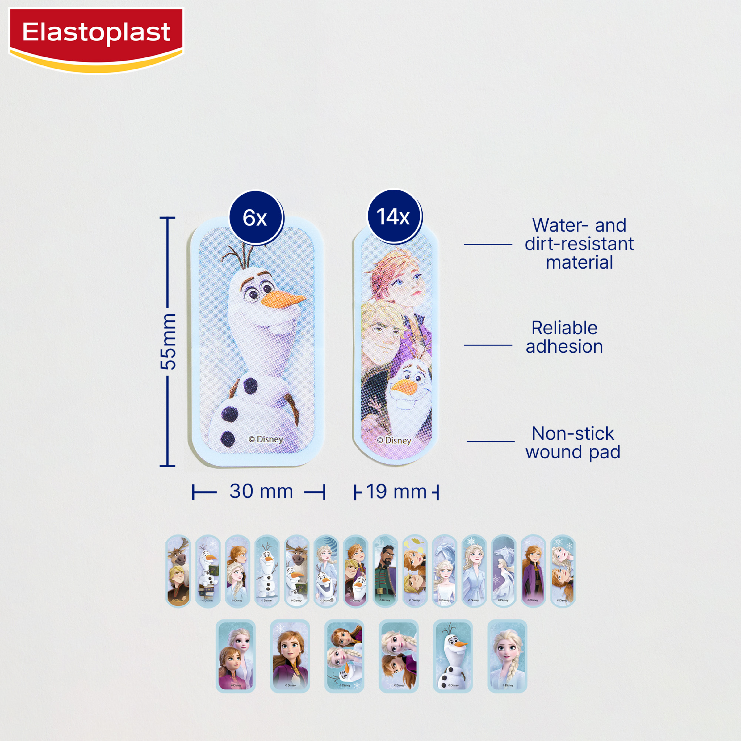 ELASTOPLAST DISNEY FROZEN STRIPS 20 PACK - Image 3