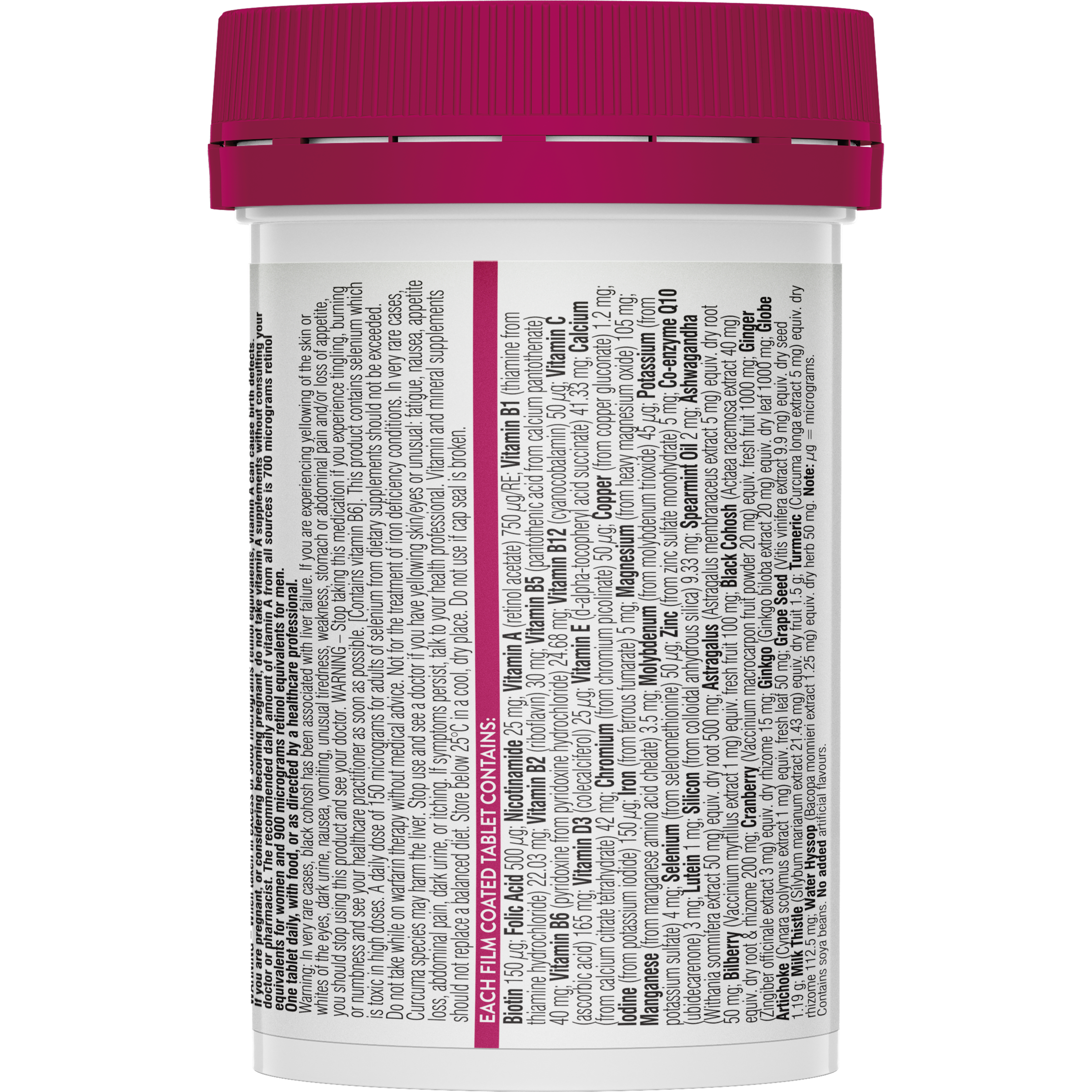 SWISSE ULTIVITE WOMENS 50+ MULTIVITAMIN TABLETS 60 - Image 2