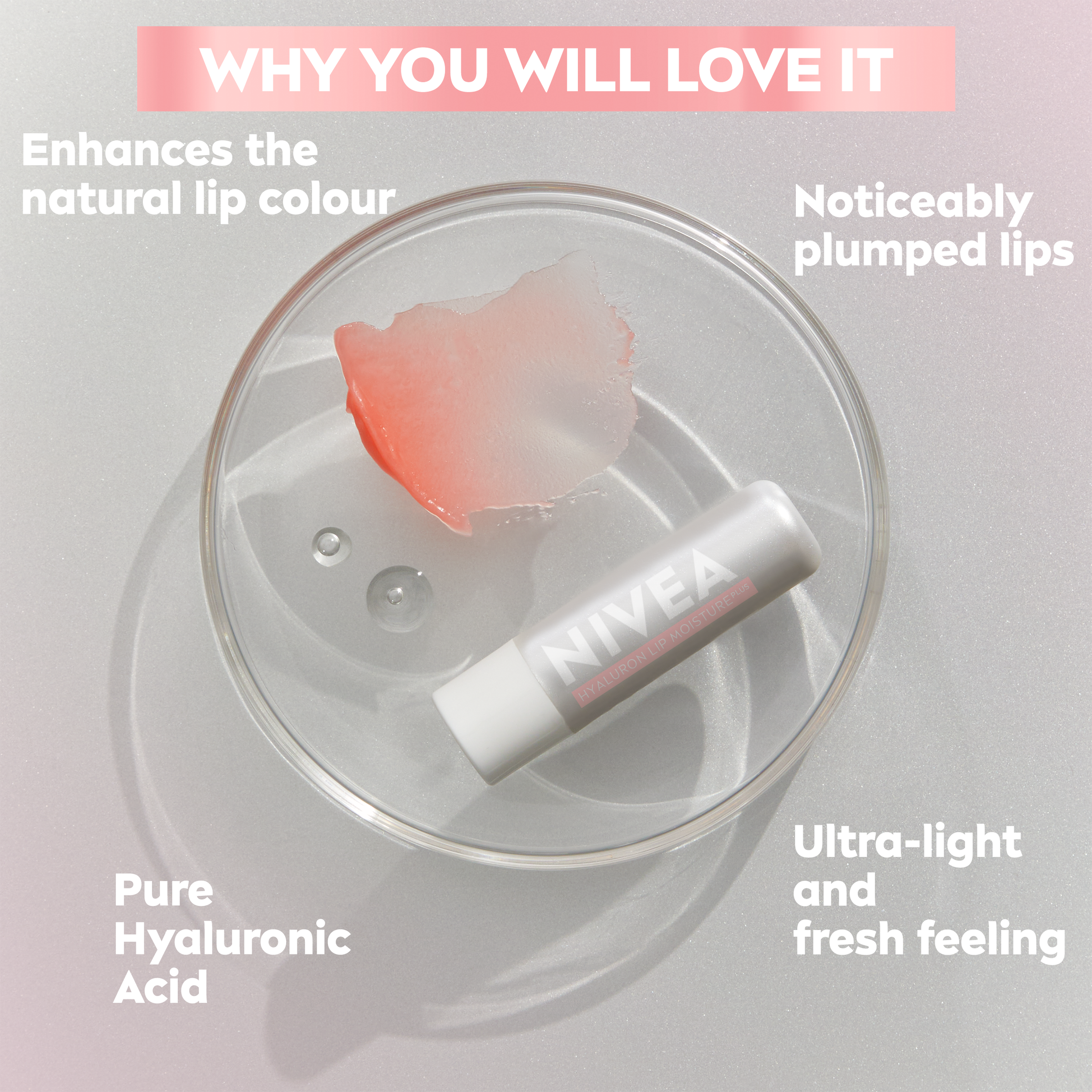 NIVEA LIP BALM STICK HYALURON PINK ROSE 5.2G - Image 4