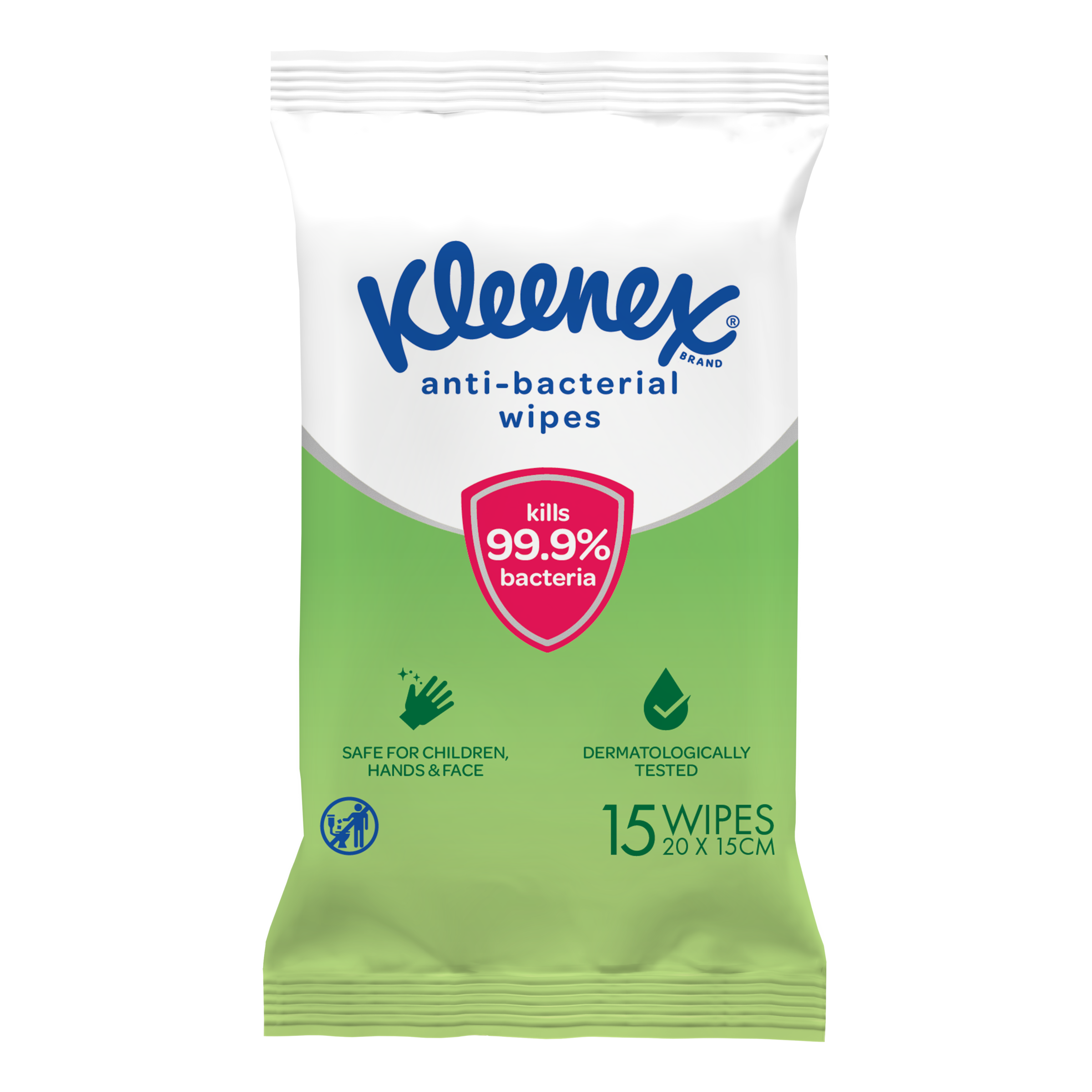 KLEENEX WIPES ANTIBACTERIAL TO-GO 15 PACK - Image 2