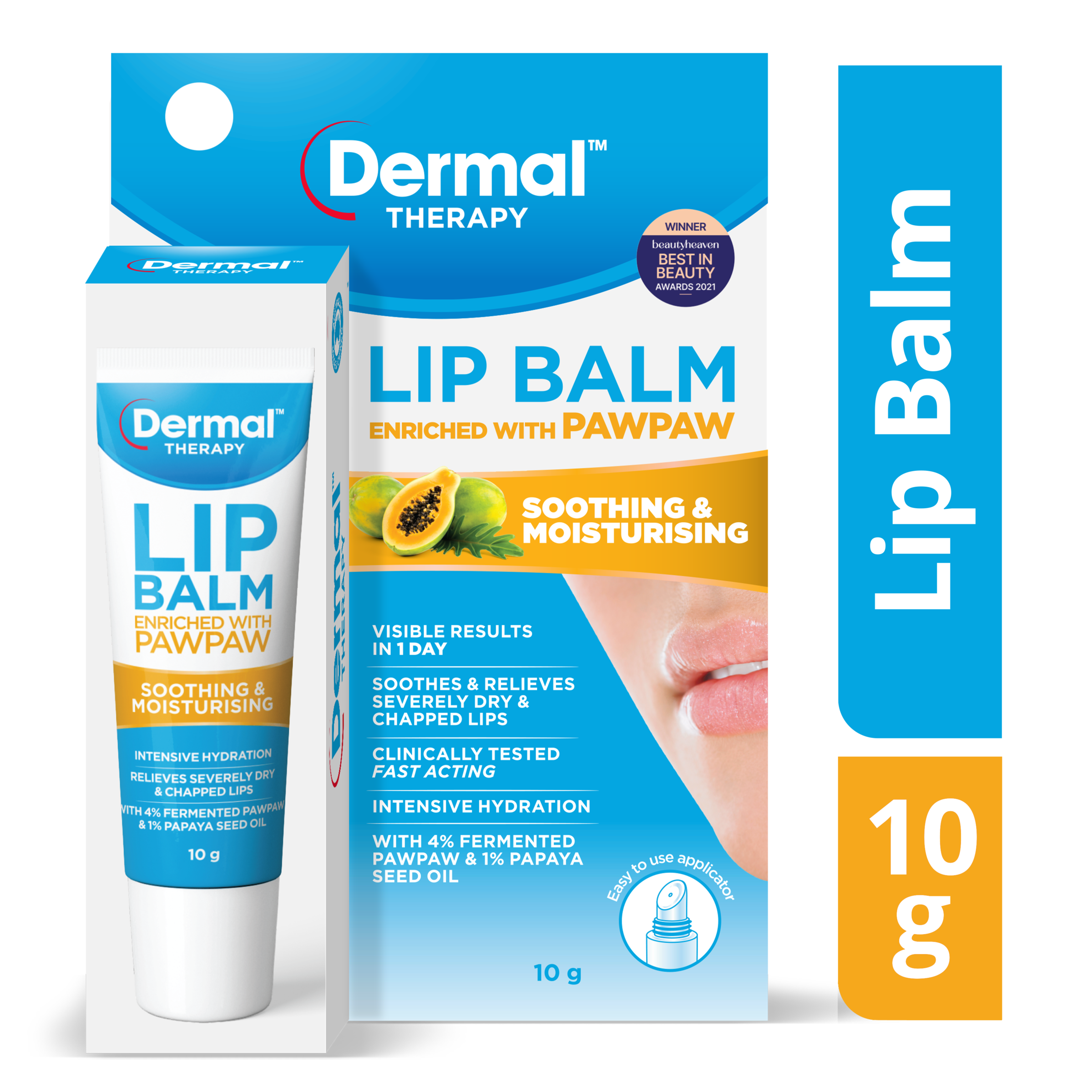DERMAL THERAPY LIP BALM TUBE PAW PAW 10G - Image 5