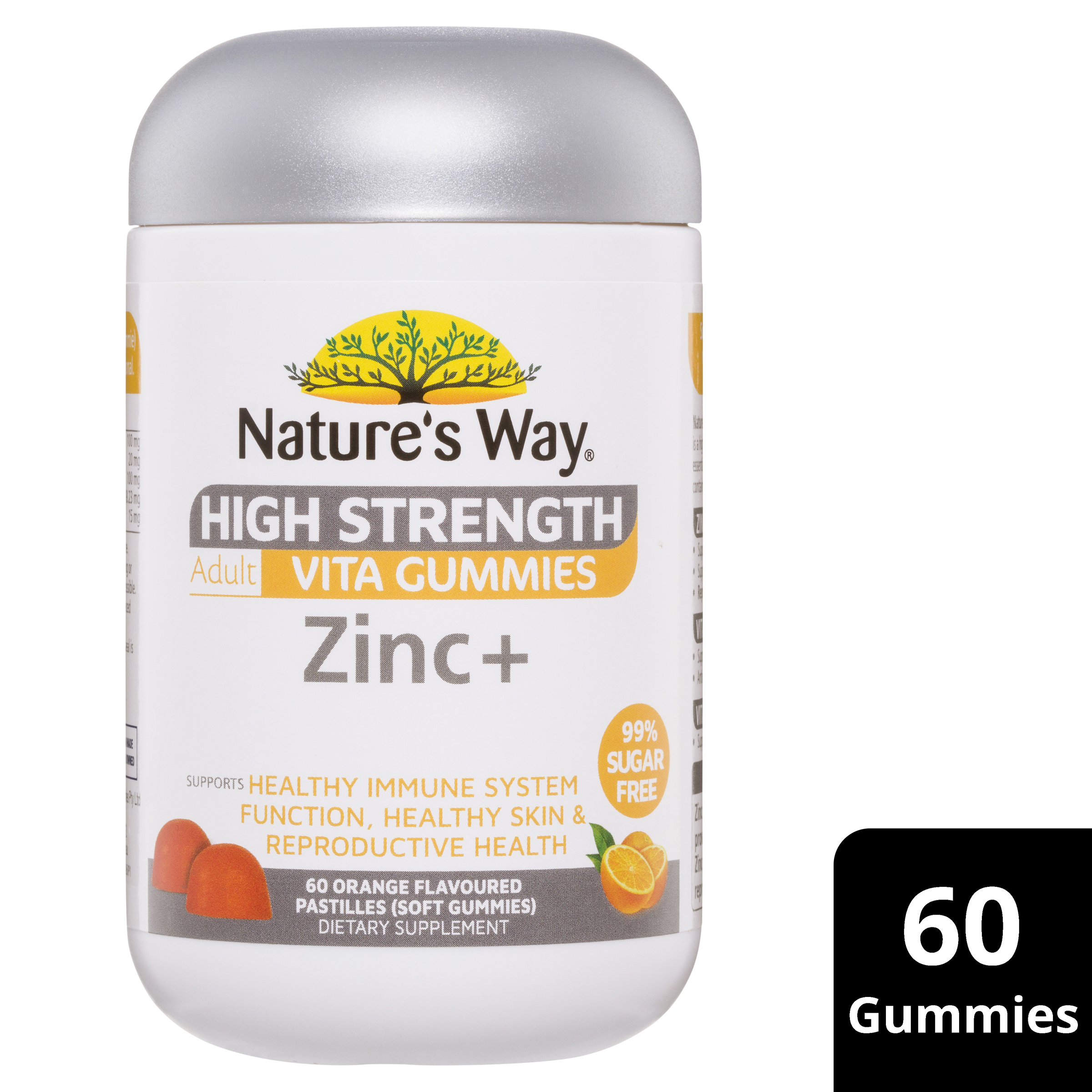 NATURES WAY HIGH STRENGTH ZINC + GUMMIES 60 - Image 8