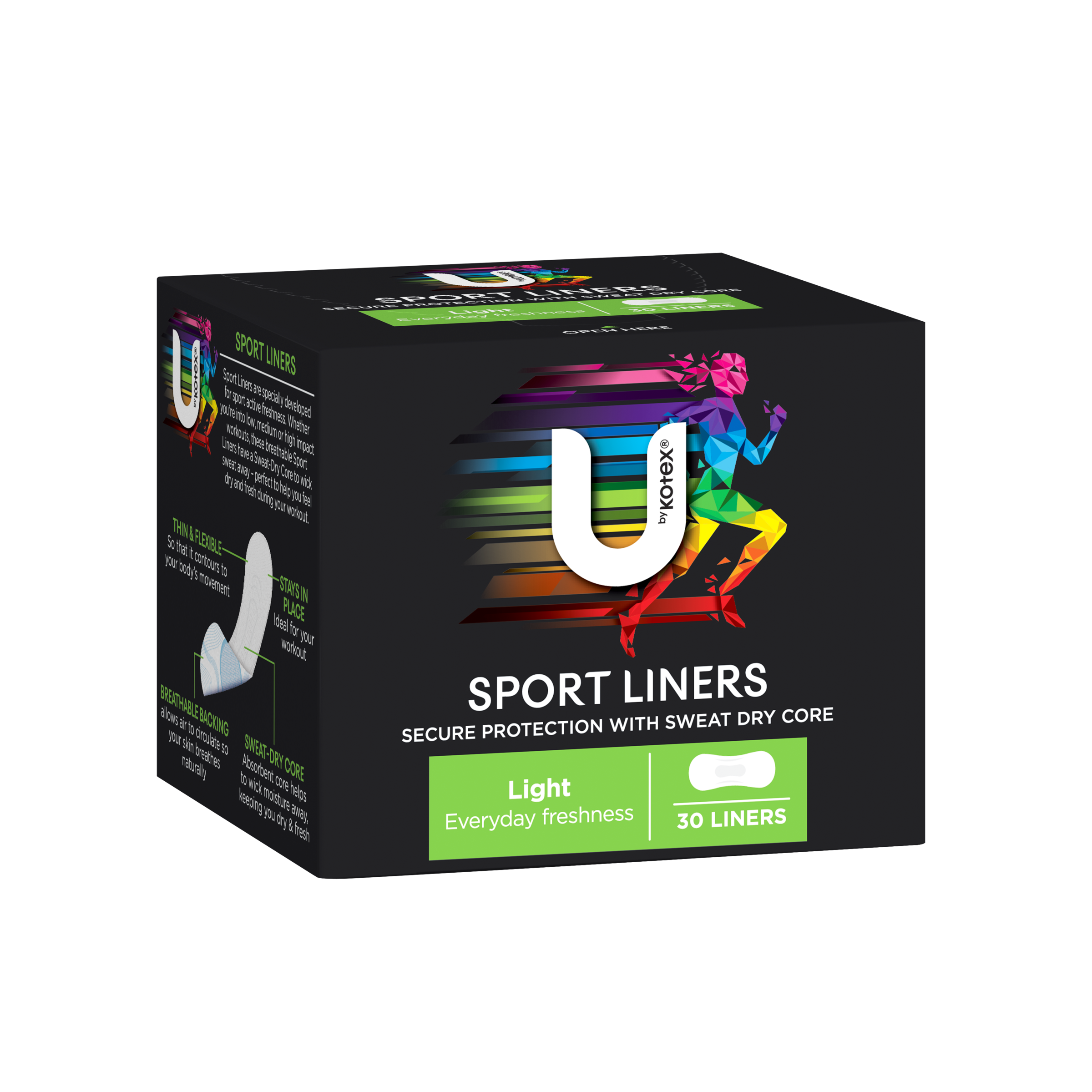 U BY KOTEX LINER SPORT 30 PACK