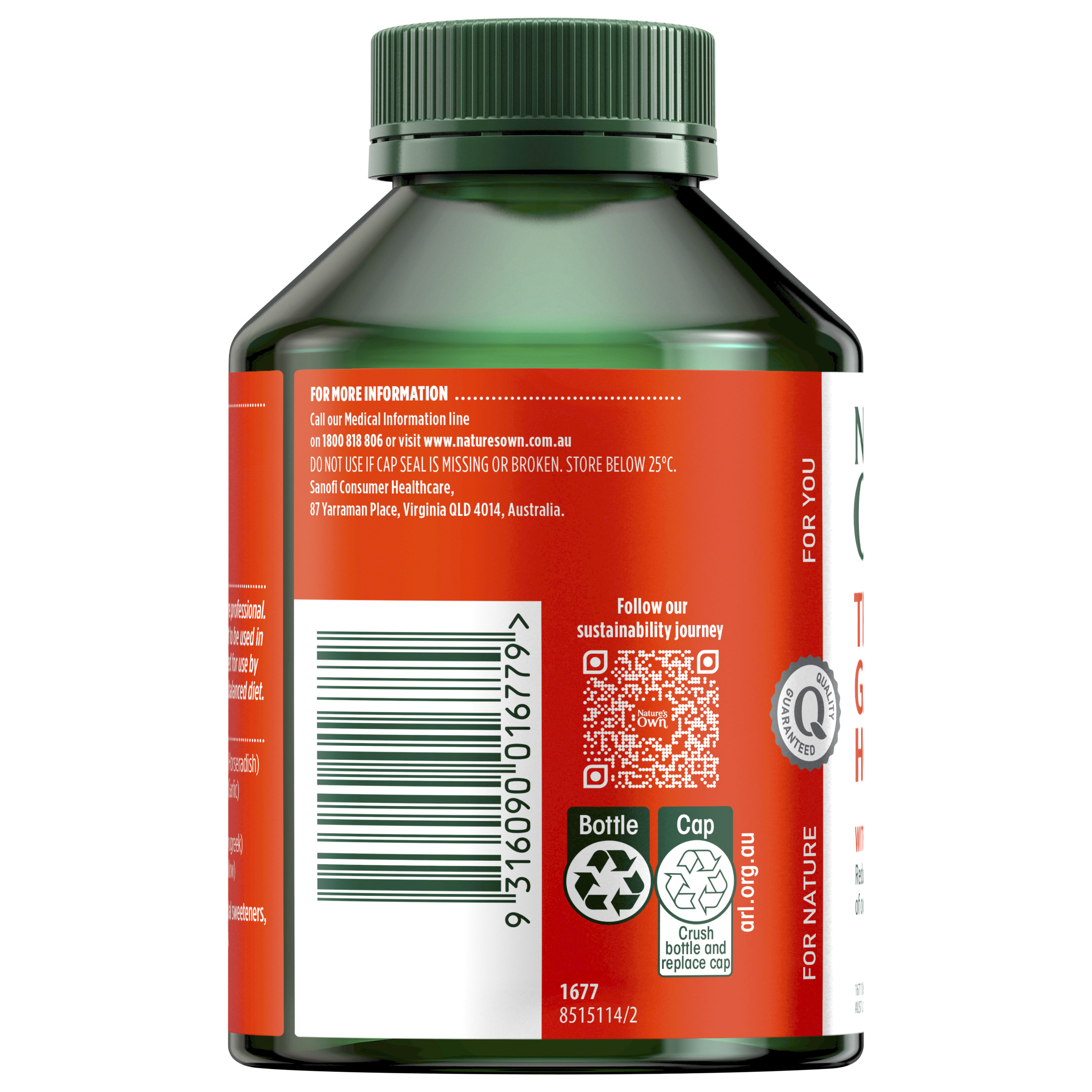NATURES OWN TRIPLE STRENGTH GARLIC + C HORSERADISH TABLETS - Image 4