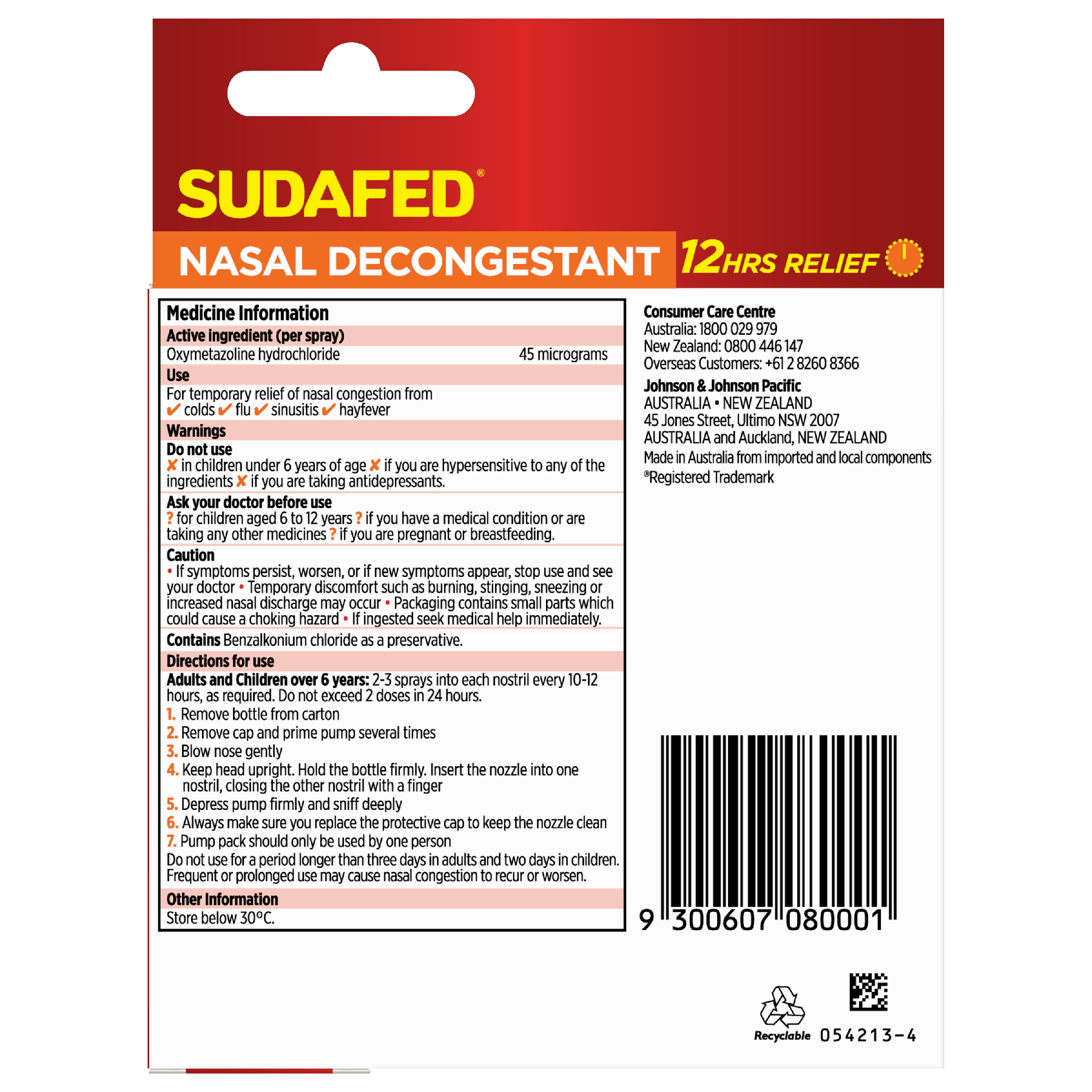 SUDAFED NASAL SPRAY PUMP 20ML - Image 3