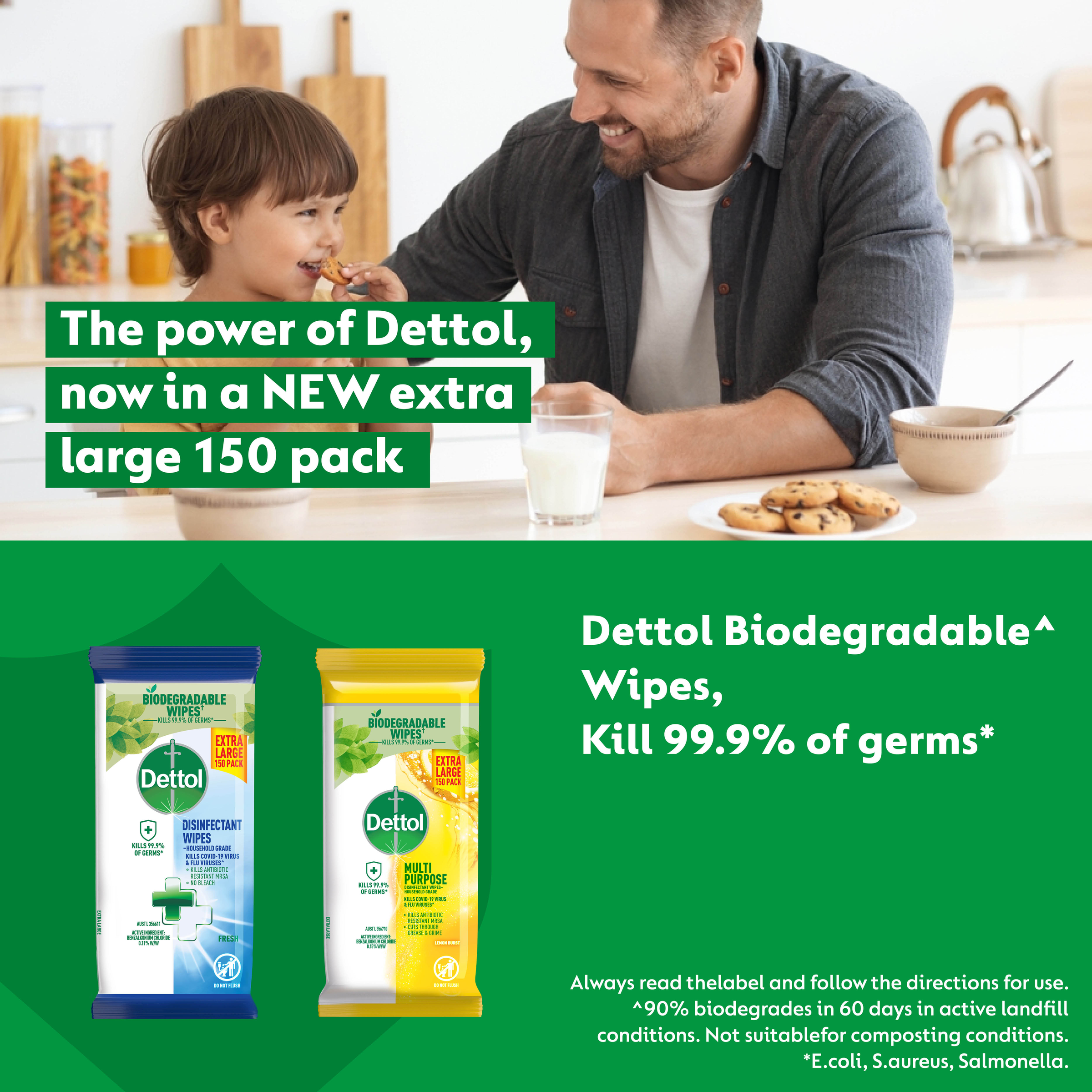 DETTOL MULTI PURPOSE CLEANING WIPES FRESH 300 PACK - Image 5
