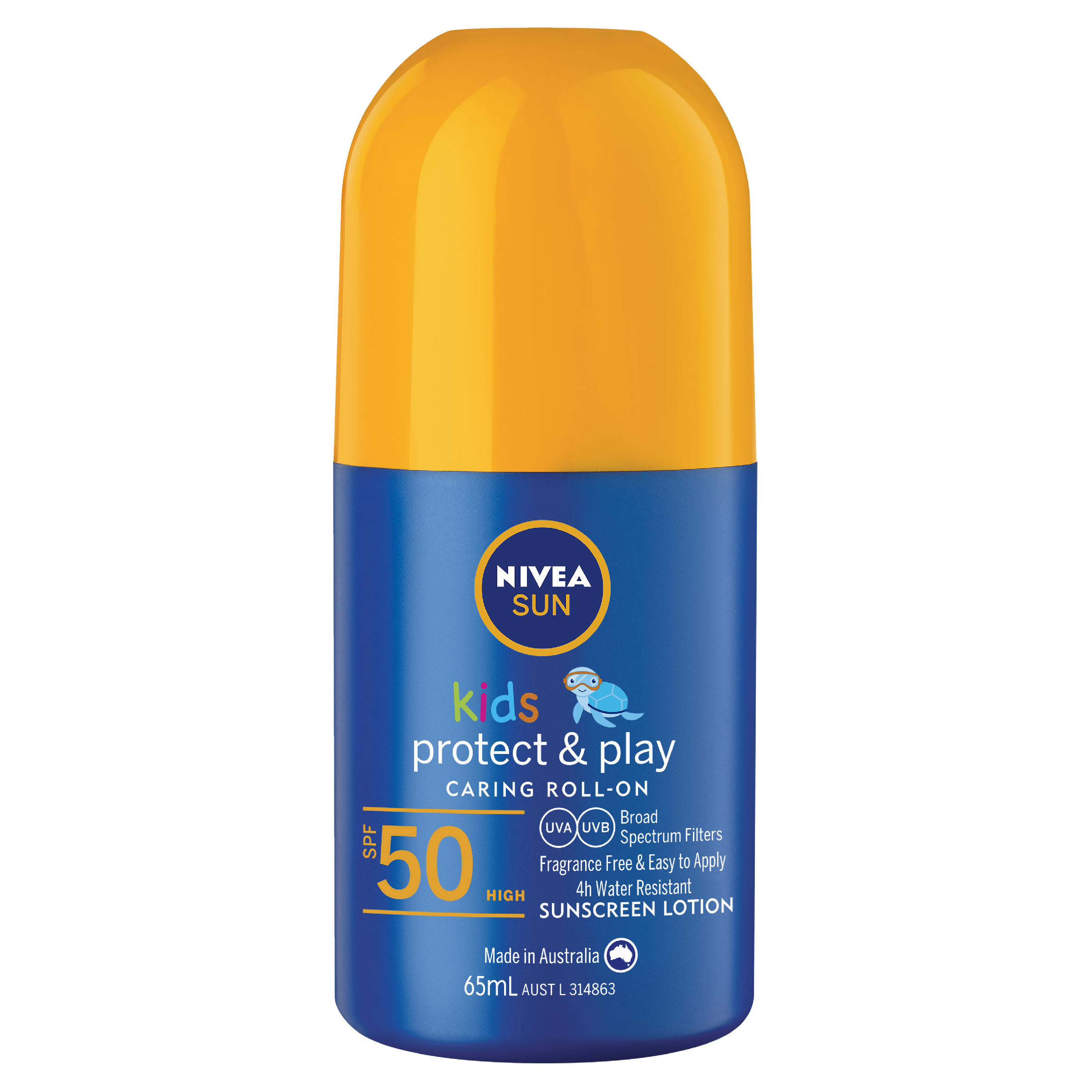 NIVEA KIDS CARING SUNSCREEN SPF50+ ROLL ON 65ML
