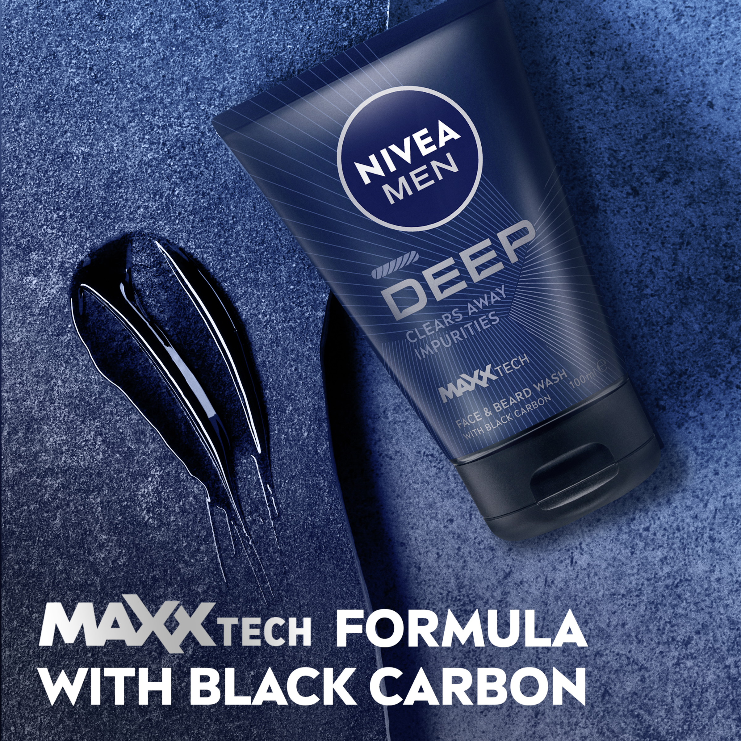 NIVEA MEN DEEP FACE & BEARD WASH 100ML - Image 3