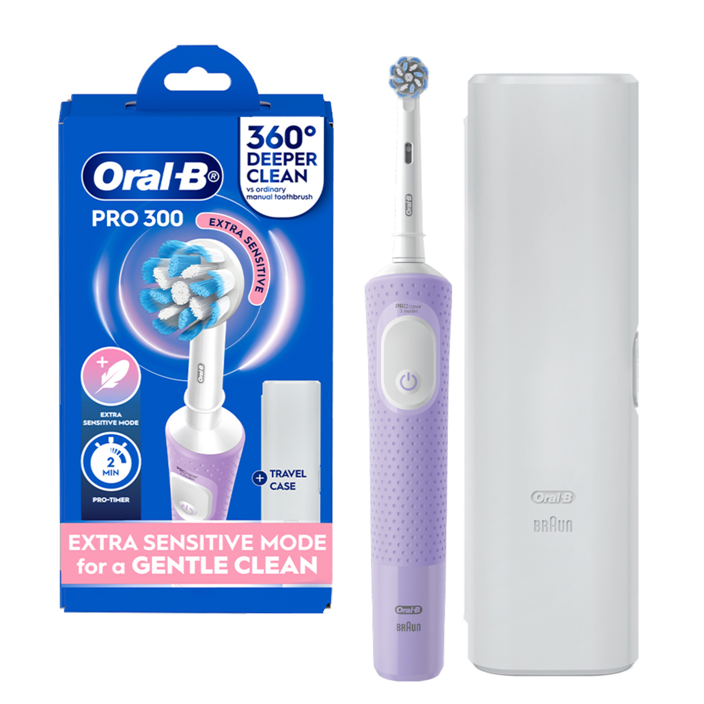ORAL-B TOOTHBRUSH PRO 300 ELECTRIC LILAC 1 PACK - Image 10