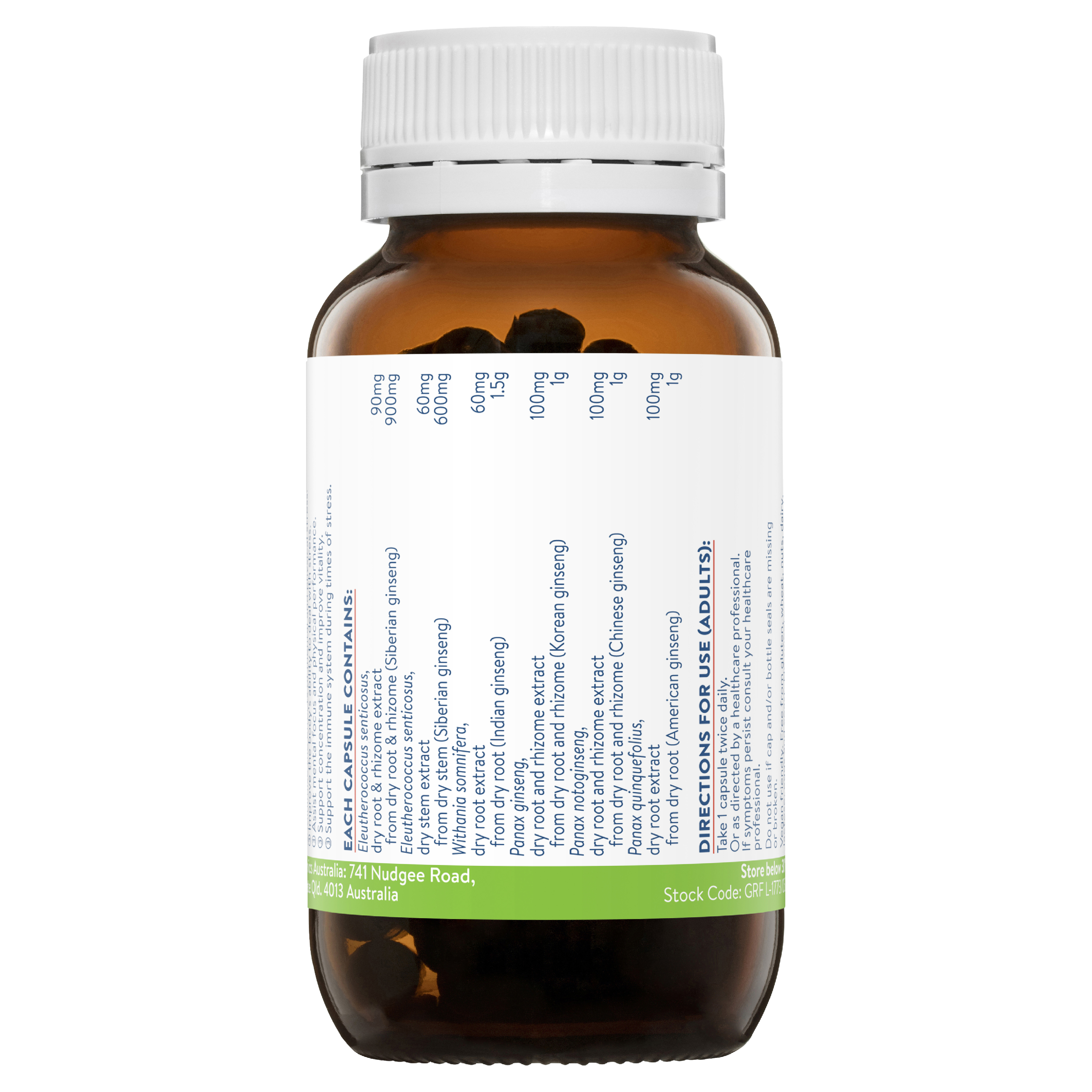ETHICAL NUTRIENTS GINSENG 5 EXHAUSTION RELIEF 60 CAPSULES - Image 2